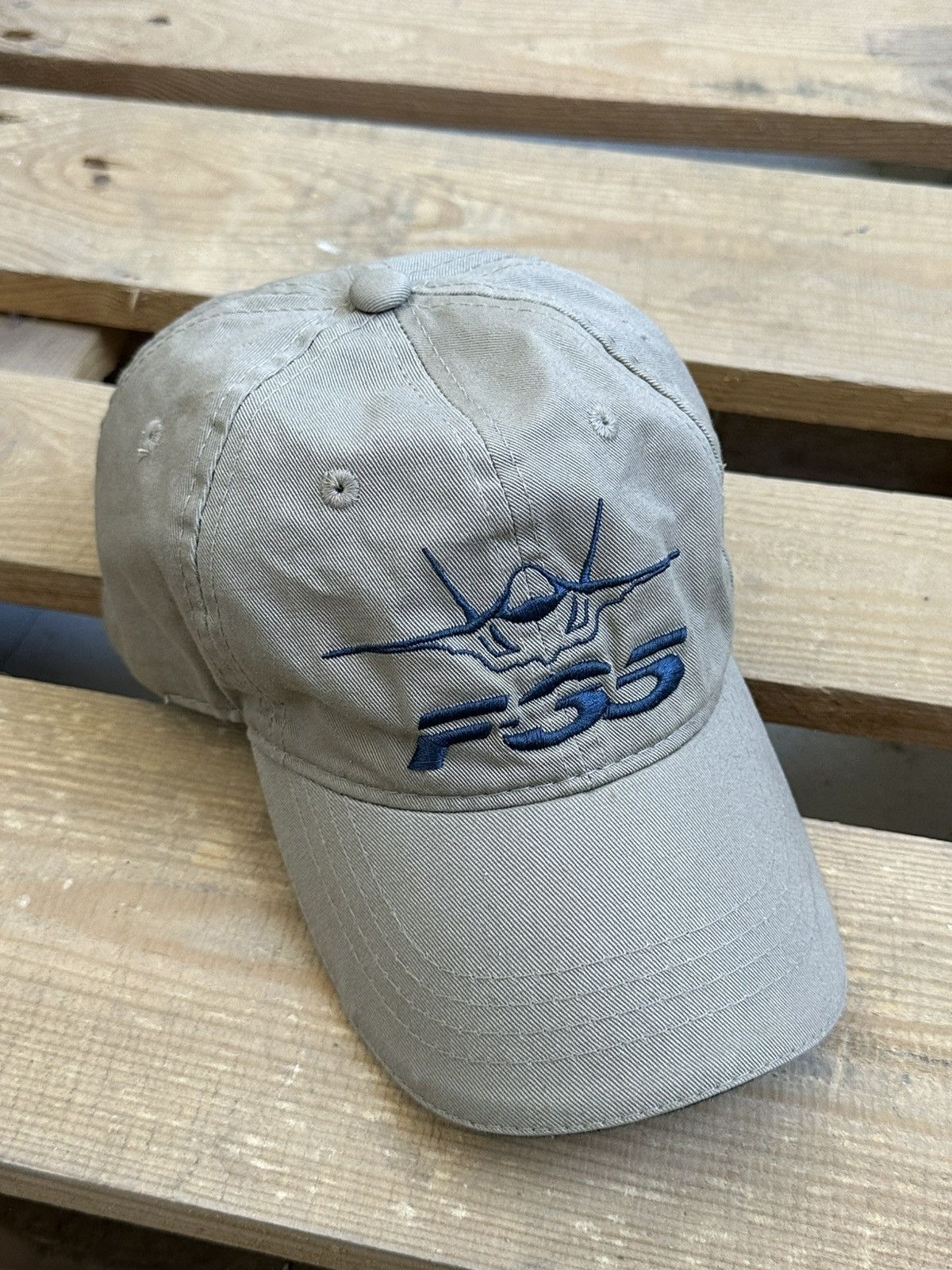 Vintage Vintage F35 Fighter Jet Khaki Cap Size ONE SIZE - 2 Thumbnail