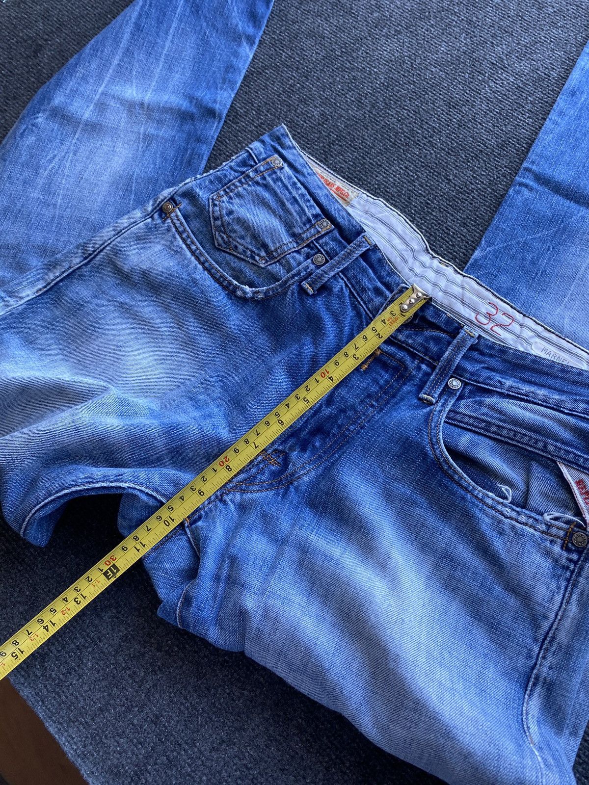 Replay 🔥Opium Punk Replay blue jeans 32 marnel washed faded Size US 32 / EU 48 - 9 Thumbnail