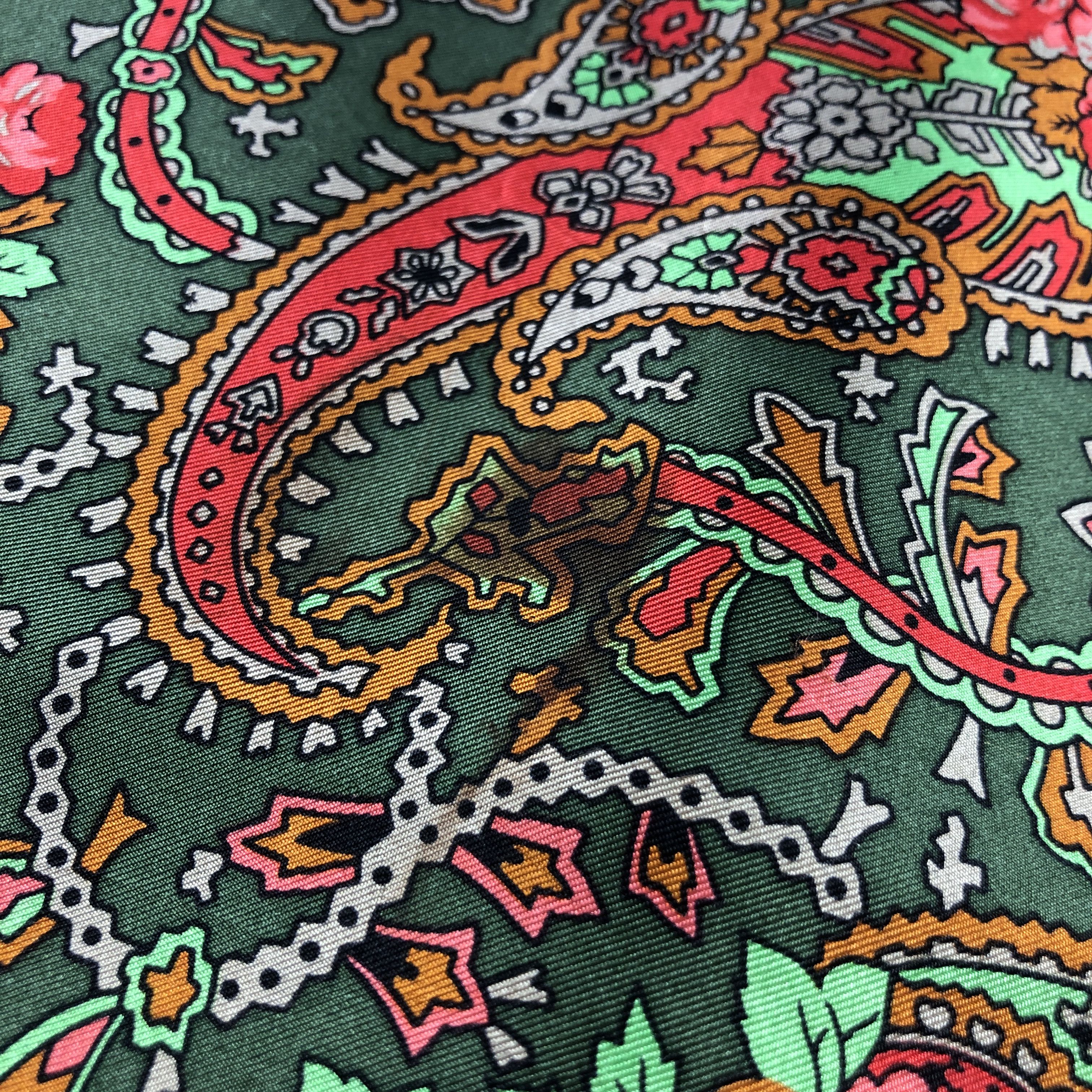 Vintage Vintage Andre Gerard Floral Hand Rolled Silk Scarf M1352 Size ONE SIZE - 6 Thumbnail