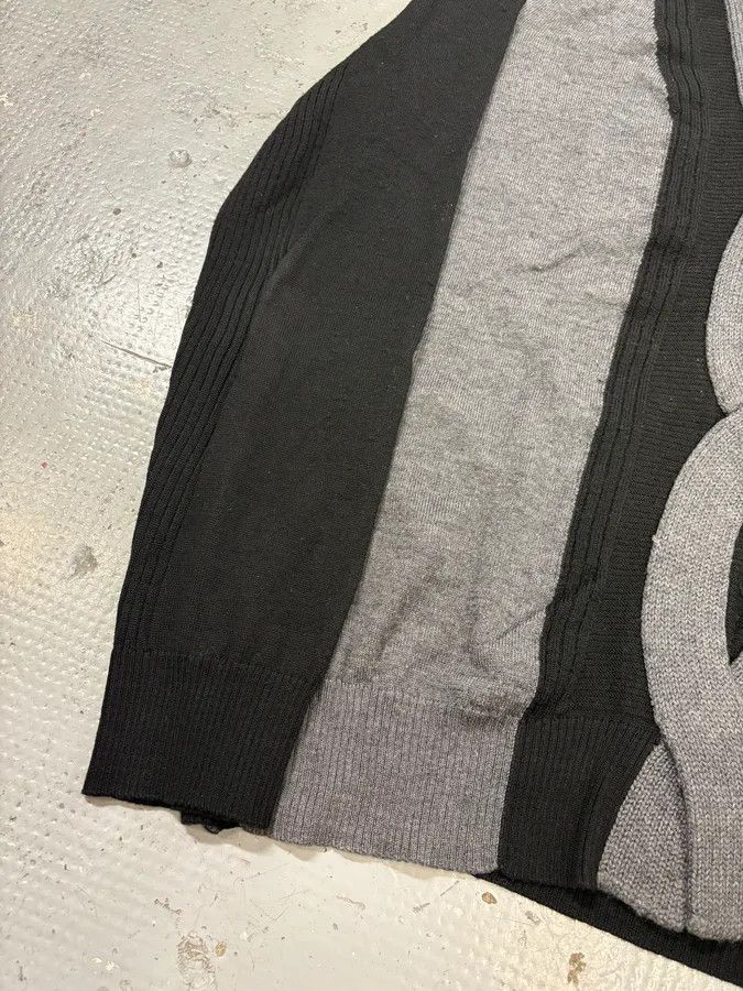 Dirk Bikkembergs 2000s Dirk Bikkembergs Black Merino Wool Contrast Hybrid Shirt & Sweater Size US M / EU 48-50 / 2 - 7 Thumbnail