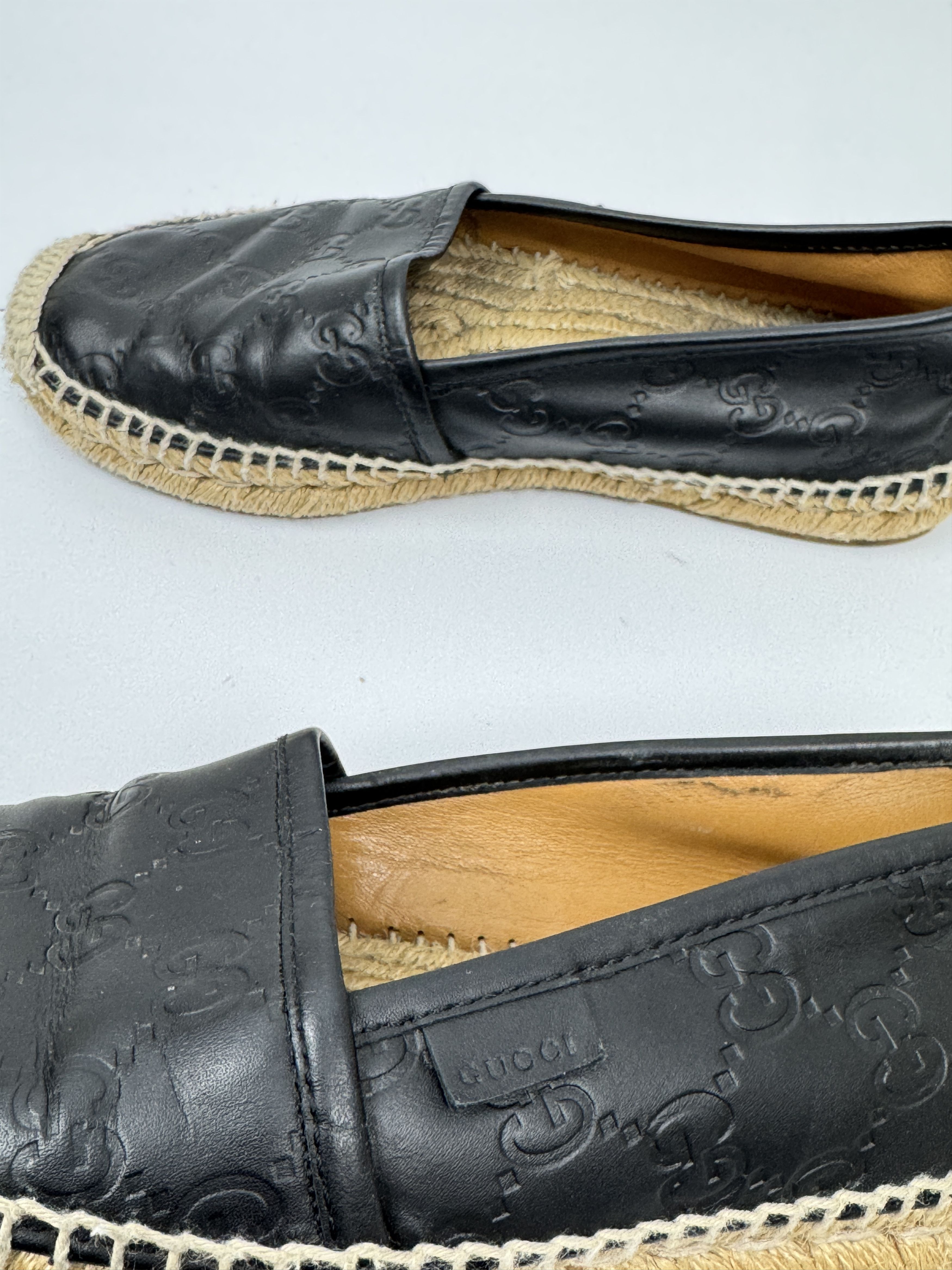 Gucci GUCCI Monogram GG Leather Women's Espadrilles Size 36 Size US 6 / IT 36 - 2 Thumbnail