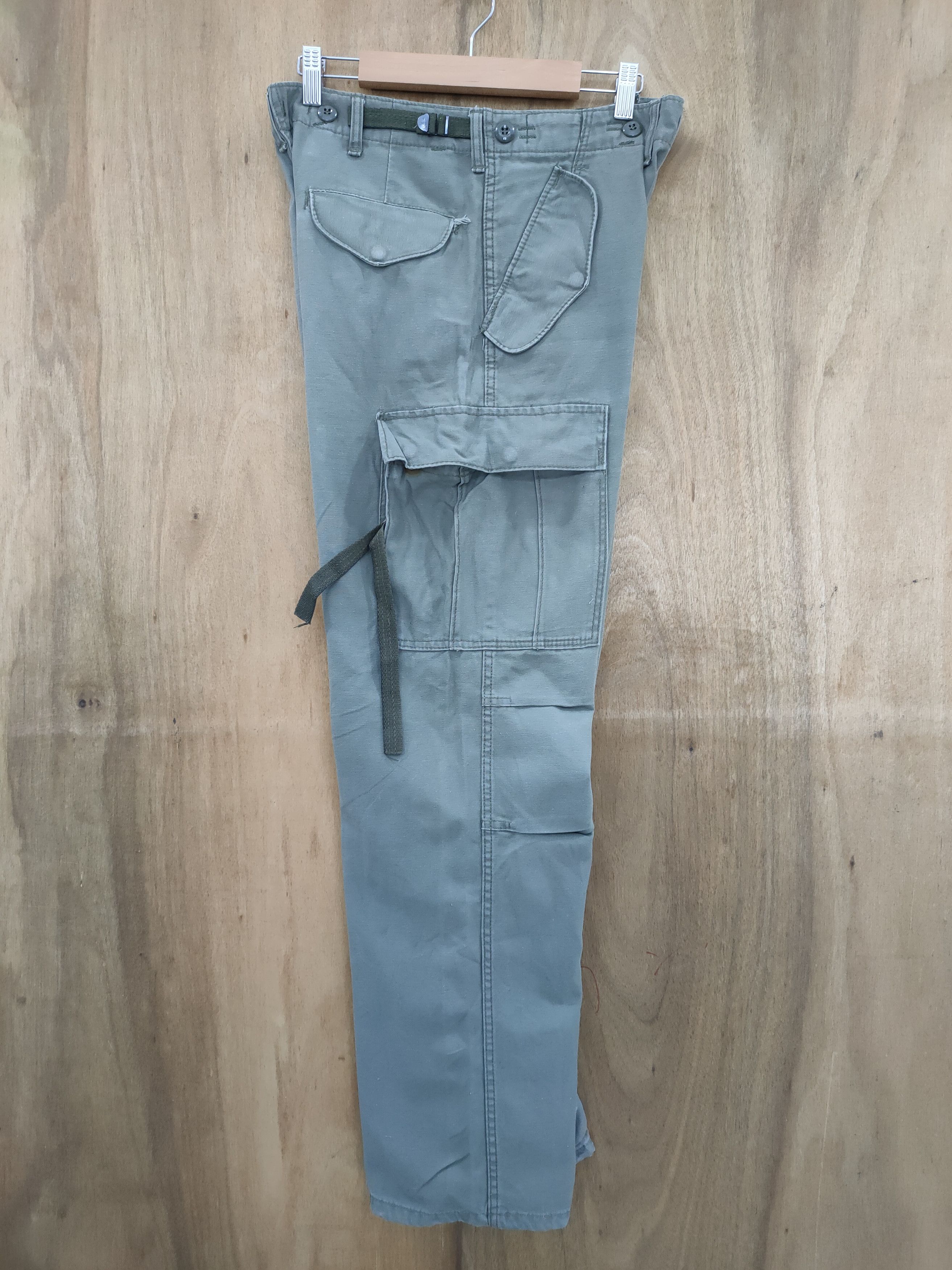 Vintage VINTAGE MILITARY FADED GREEN CARGO PANTS Size US 30 / EU 46 - 14 Thumbnail