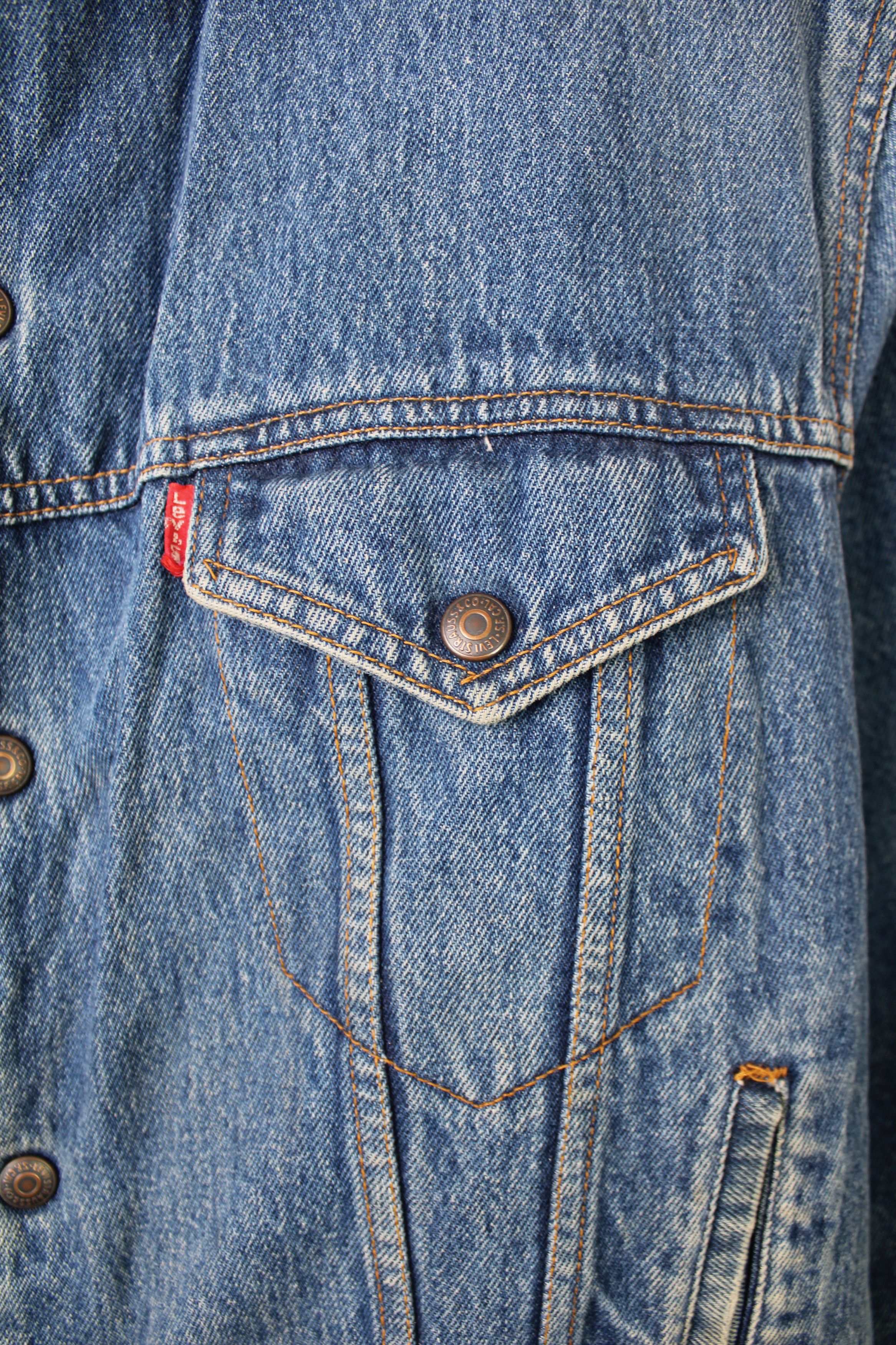 Levi's Levis Vintage Sherpa Lined Denim Jacket 1990S Vtg 48 Size US L / EU 52-54 / 3 - 3 Thumbnail