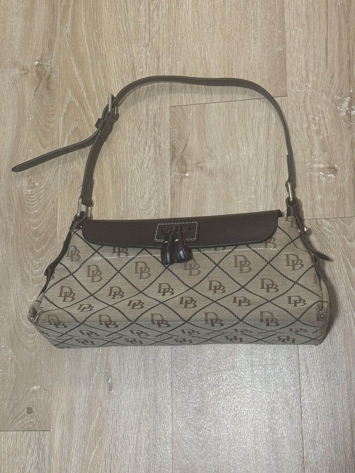 Dooney and Bourke Vintage Canvas and Leather monogram Bag