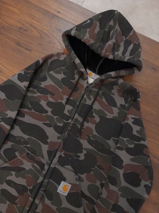 Carhartt camo zip hoodie hot sale