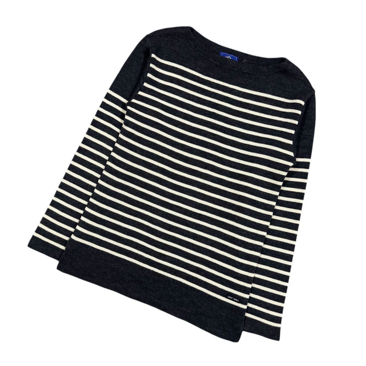Saint James Vtg🔥Saint James Pure Wool Striped Jumper Made In France Size US M / EU 48-50 / 2 - 6 Thumbnail