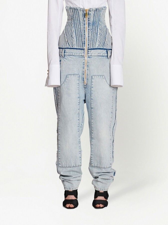 Balmain o1y0625 Denim Pant in Light Blue Size 26" / US 2 / IT 38 - 5 Thumbnail