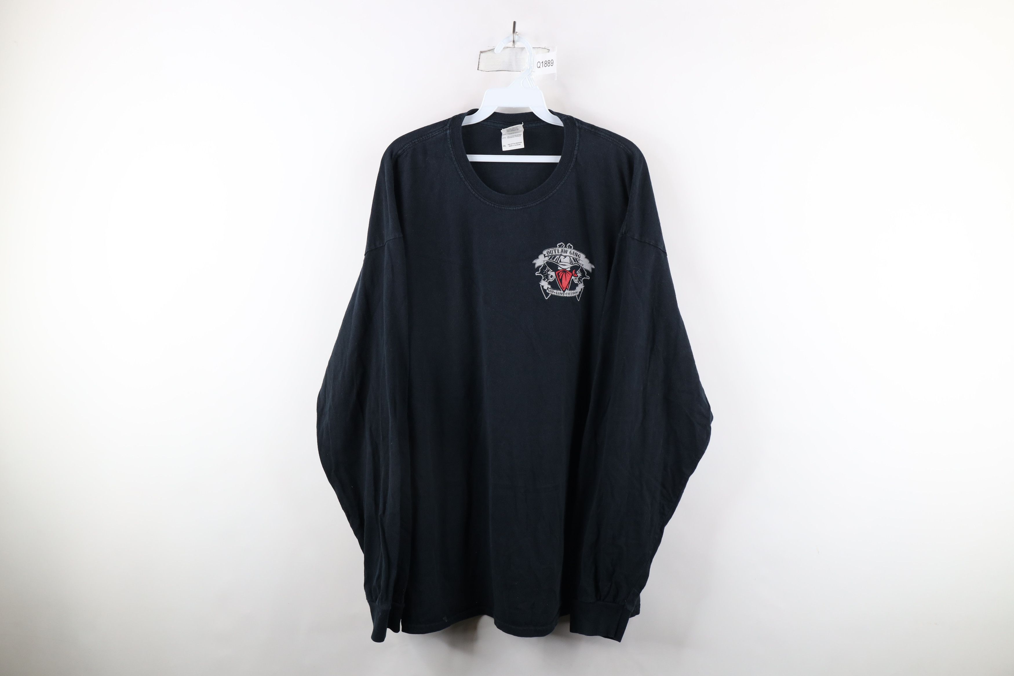 Vintage Vintage Streetwear Gang Skull Guns Long Sleeve T-Shirt Size US XXL / EU 58 / 5 - 1 Thumbnail