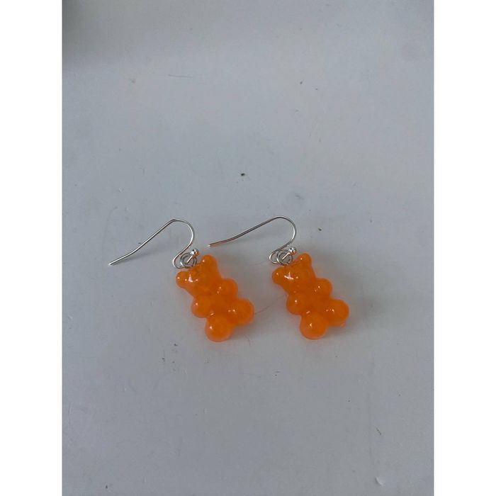 Handmade Cute Orange Gummy Bear Earrings Grailed