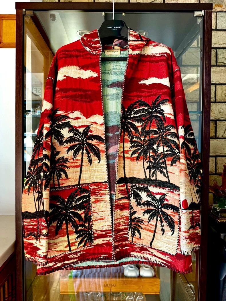 Yves Saint Laurent Saint Laurent 16 SS coconut tree Cape jacket 2502-Nextarro Size US L / EU 52-54 / 3 - 1 Thumbnail