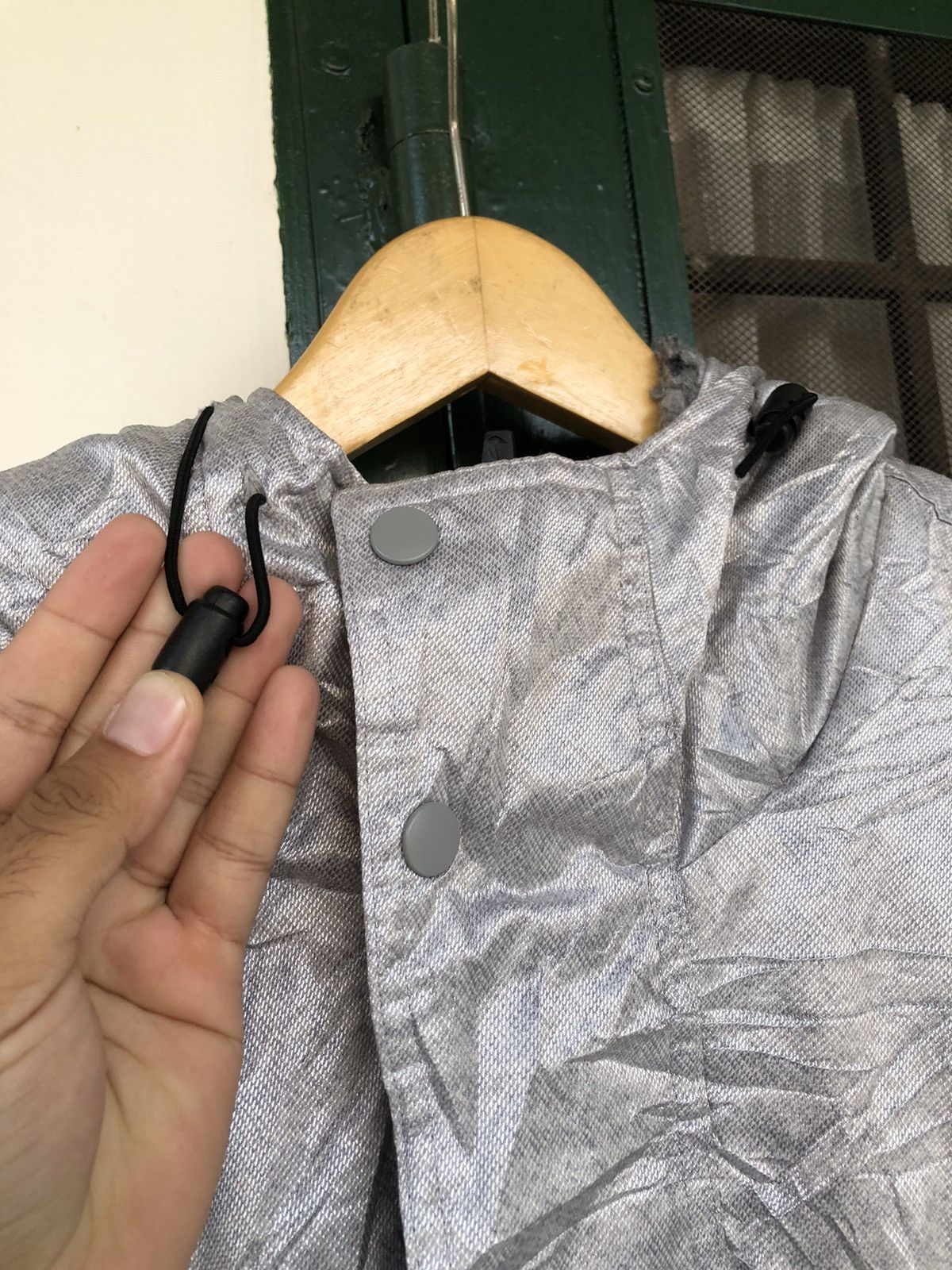 Nike × Vintage Vintage Nike Silver Long Coat Fleece Jacket Size US XL / EU 56 / 4 - 3 Thumbnail