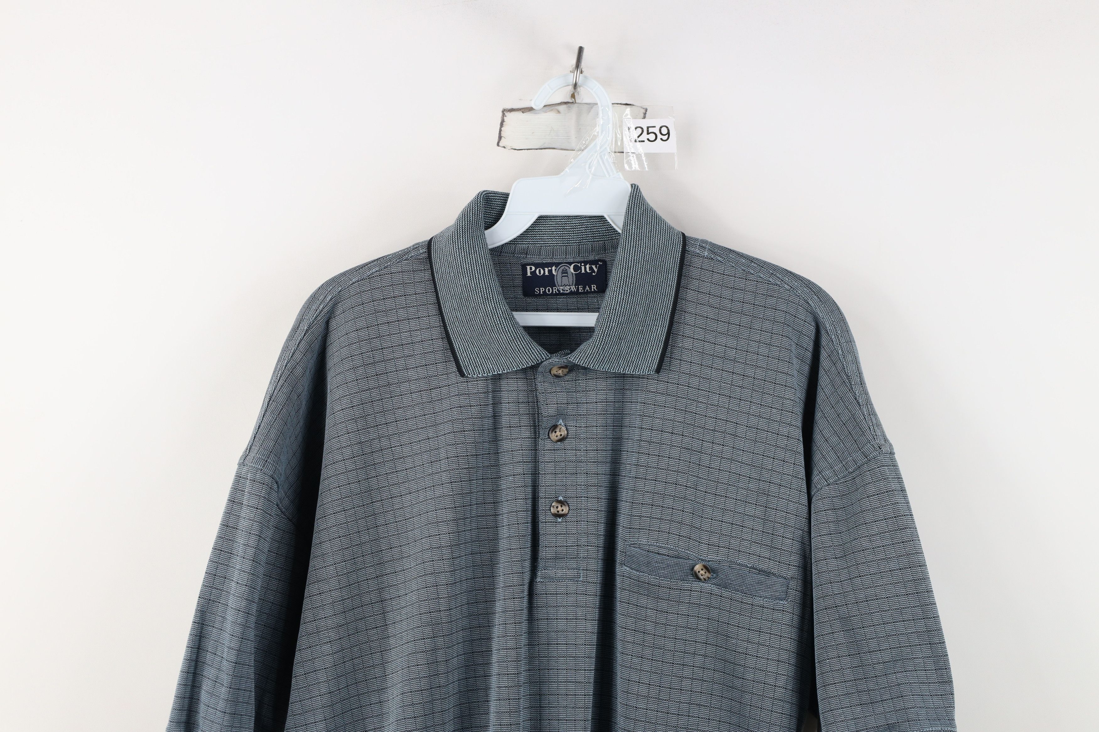 Vintage Vintage 90s Streetwear Collared Pullover Polo Shirt Plaid Size US L / EU 52-54 / 3 - 2 Thumbnail