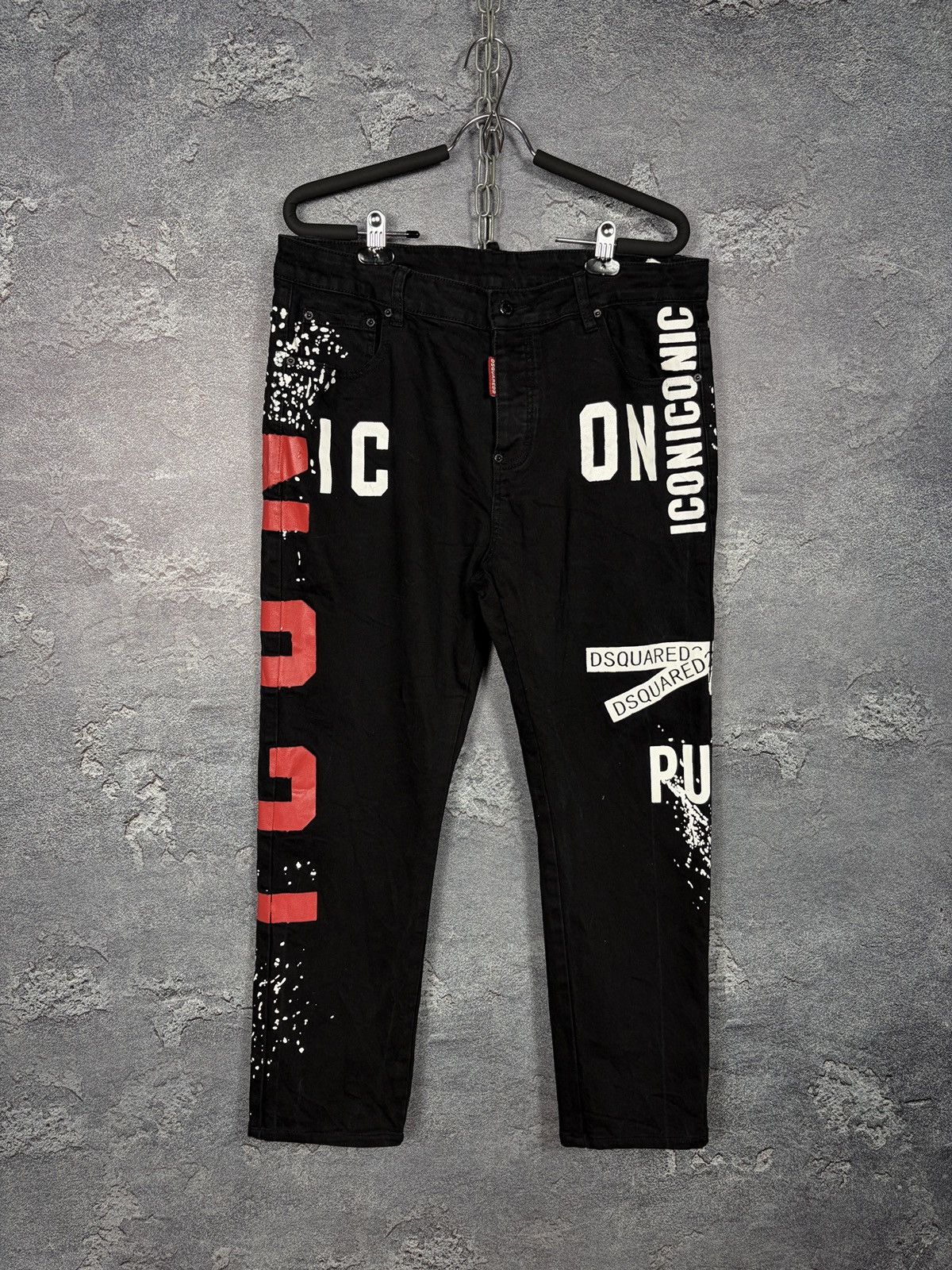 Dsquared2 Dsquared2 Icon Logo Graphic Print Black Denim Jeans Size 35 Size US 34 / EU 50 - 3 Thumbnail