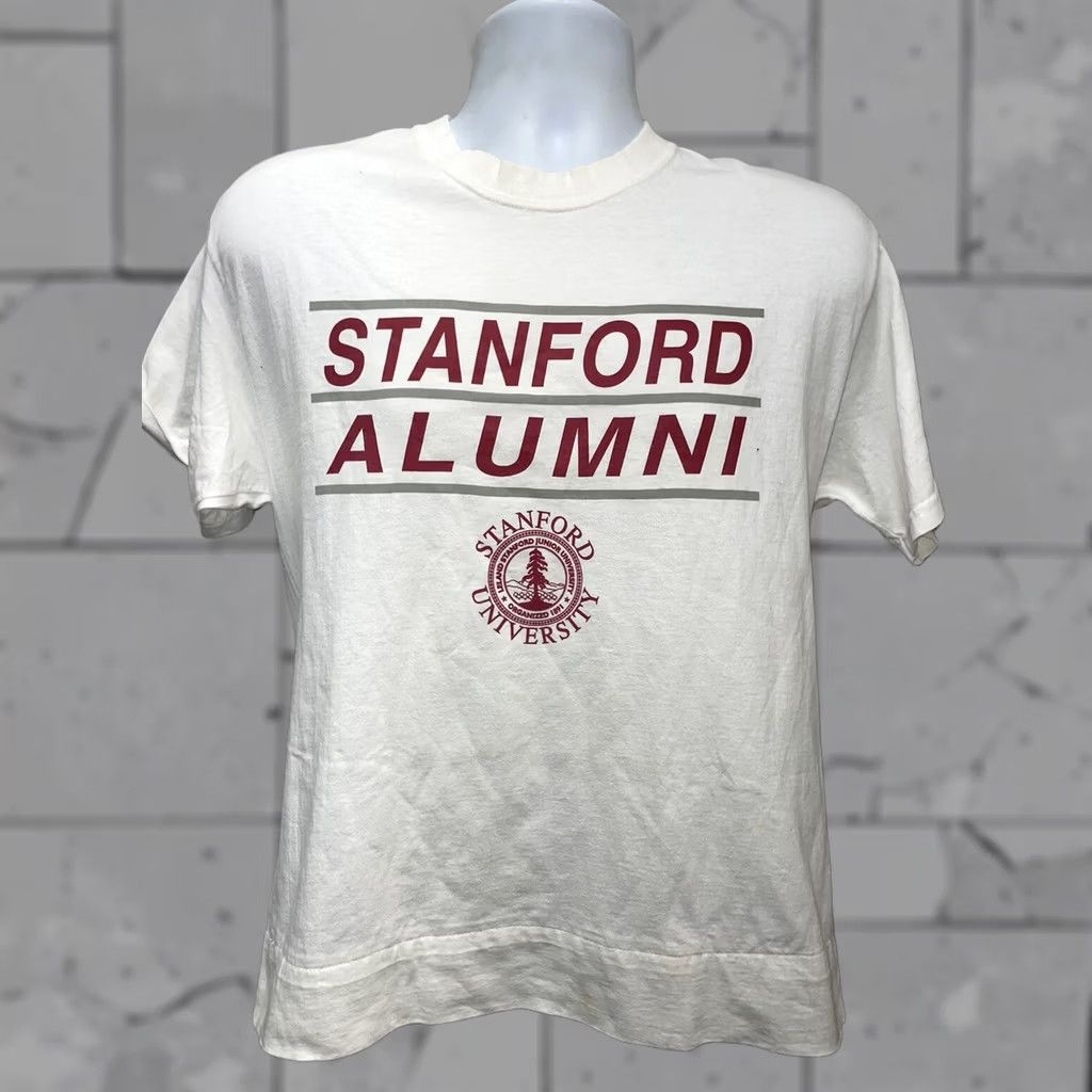 Hanes VINTAGE Hanes Stanford Alumni Graphic T-Shirt Mens M White Single Stitch VTG Graphic Stitch Shirt Men M White Stanford Alumni Hanes Woods? Size US M / EU 48-50 / 2 - 1 Thumbnail