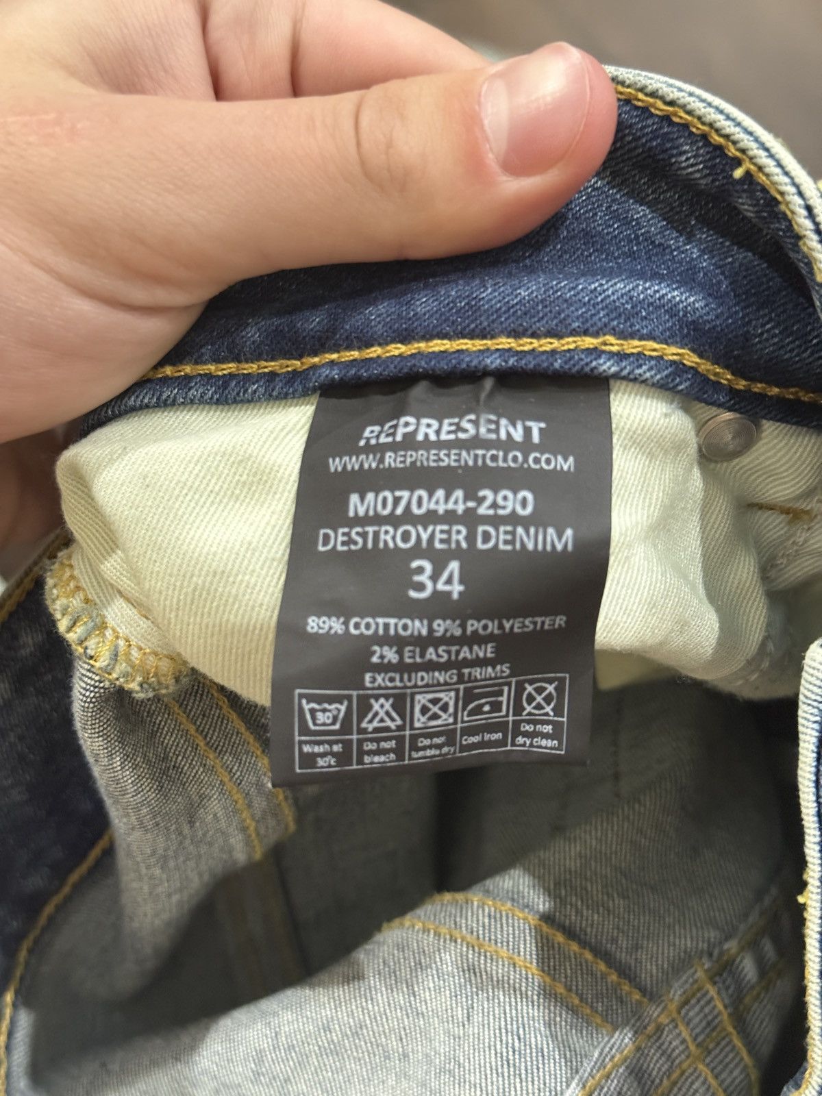 Represent Clo. Represent indigo blue jeans Size US 34 / EU 50 - 7 Thumbnail