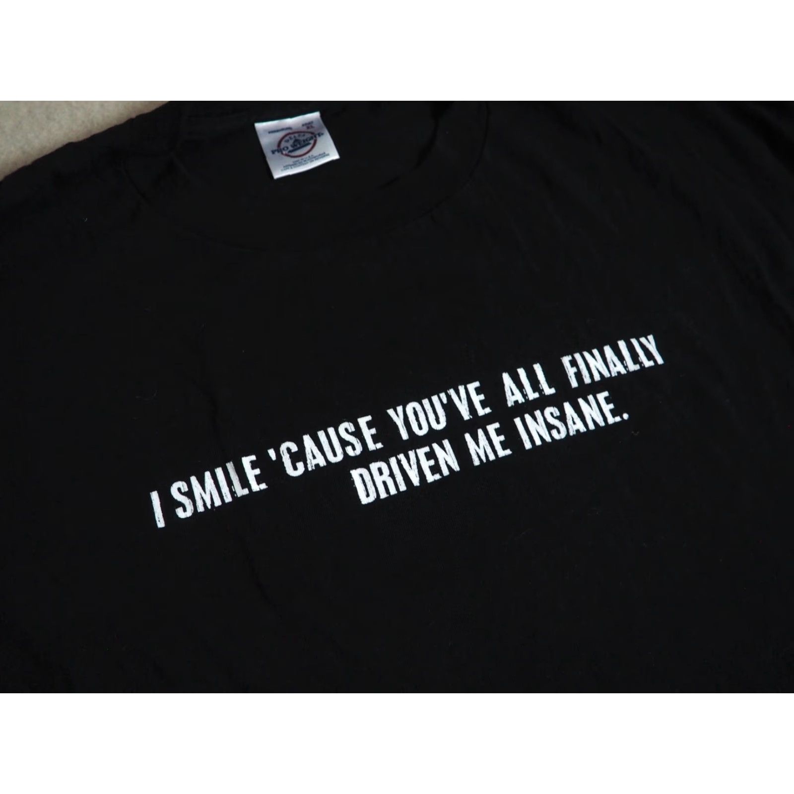 Delta VTG 2000s Delta Tee Black Mens XL T-Shirt USA Graphic Short Sleeve Cotton Frog Look Grunge Decade 2000s Size US XL / EU 56 / 4 - 5 Thumbnail