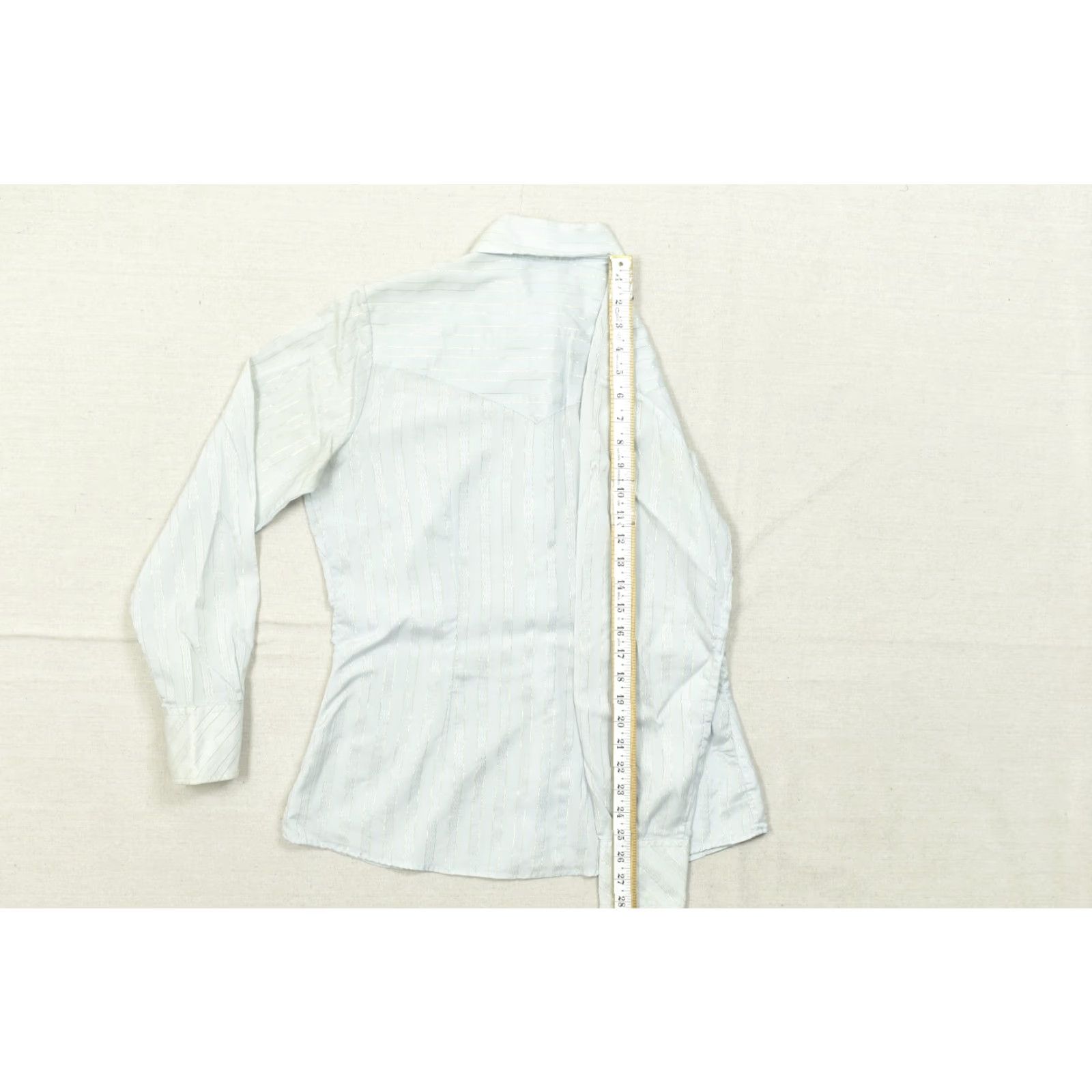Vintage VINTAGE Unbranded Western Shirt Long Sleeve Pearl Snap Striped Blue Silver Metallic 2XL Womens Size XXL / US 16-18 / IT 52-54 - 4 Thumbnail