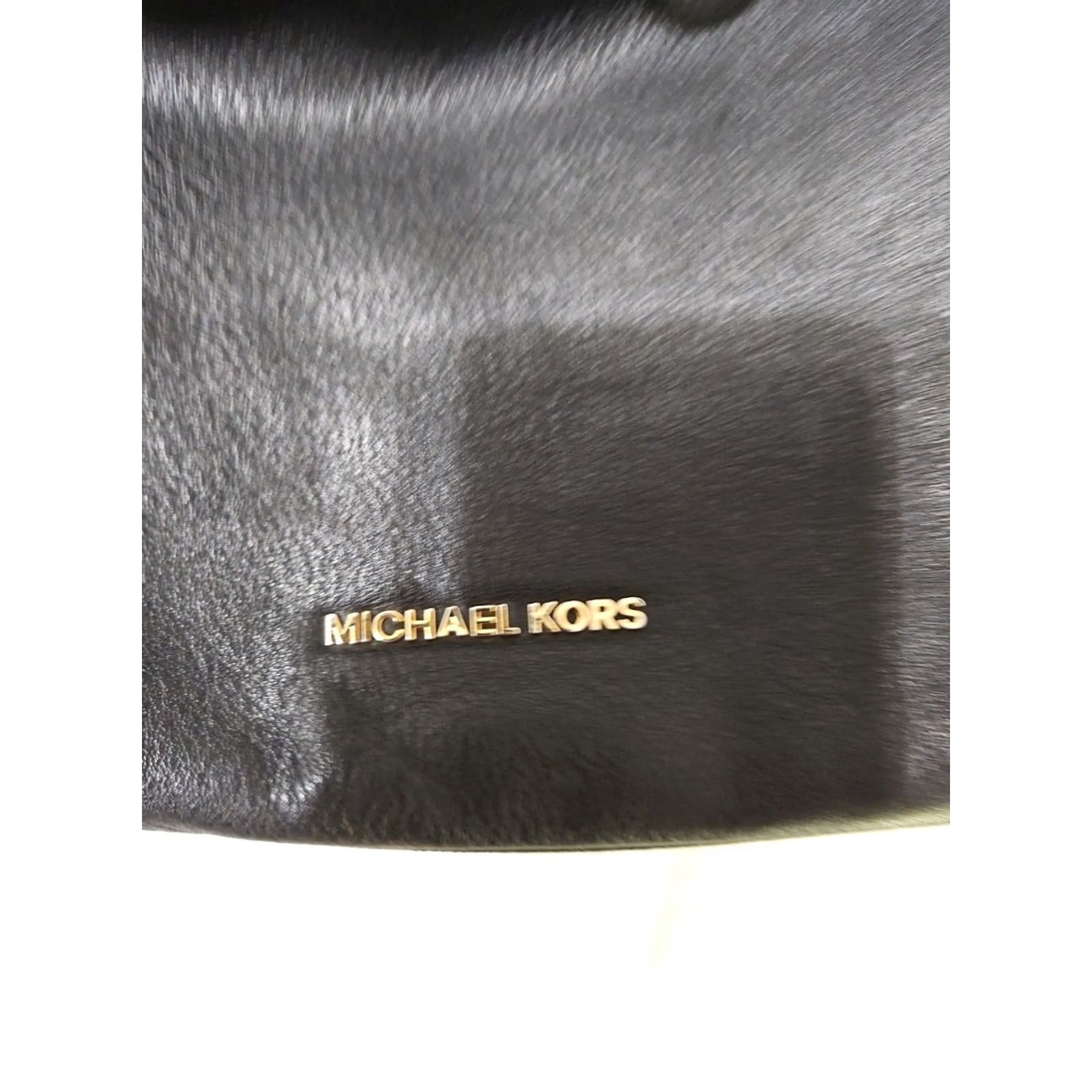 Vintage Michael Kors Camden Large Black Leather Drawstring Bag Shoulder Bag Women Gold Hardware Size ONE SIZE - 2 Thumbnail