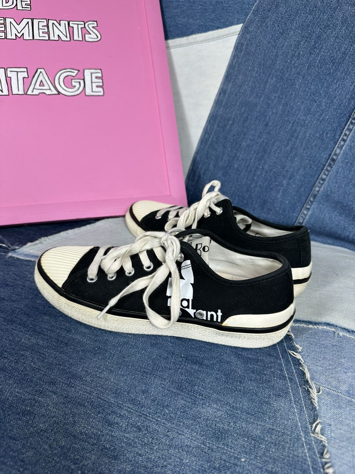 Isabel Marant Isabel Marant Binkoo Low Sneakers Canvas Colorblock Pattern Size US 8 / IT 38 - 6 Thumbnail