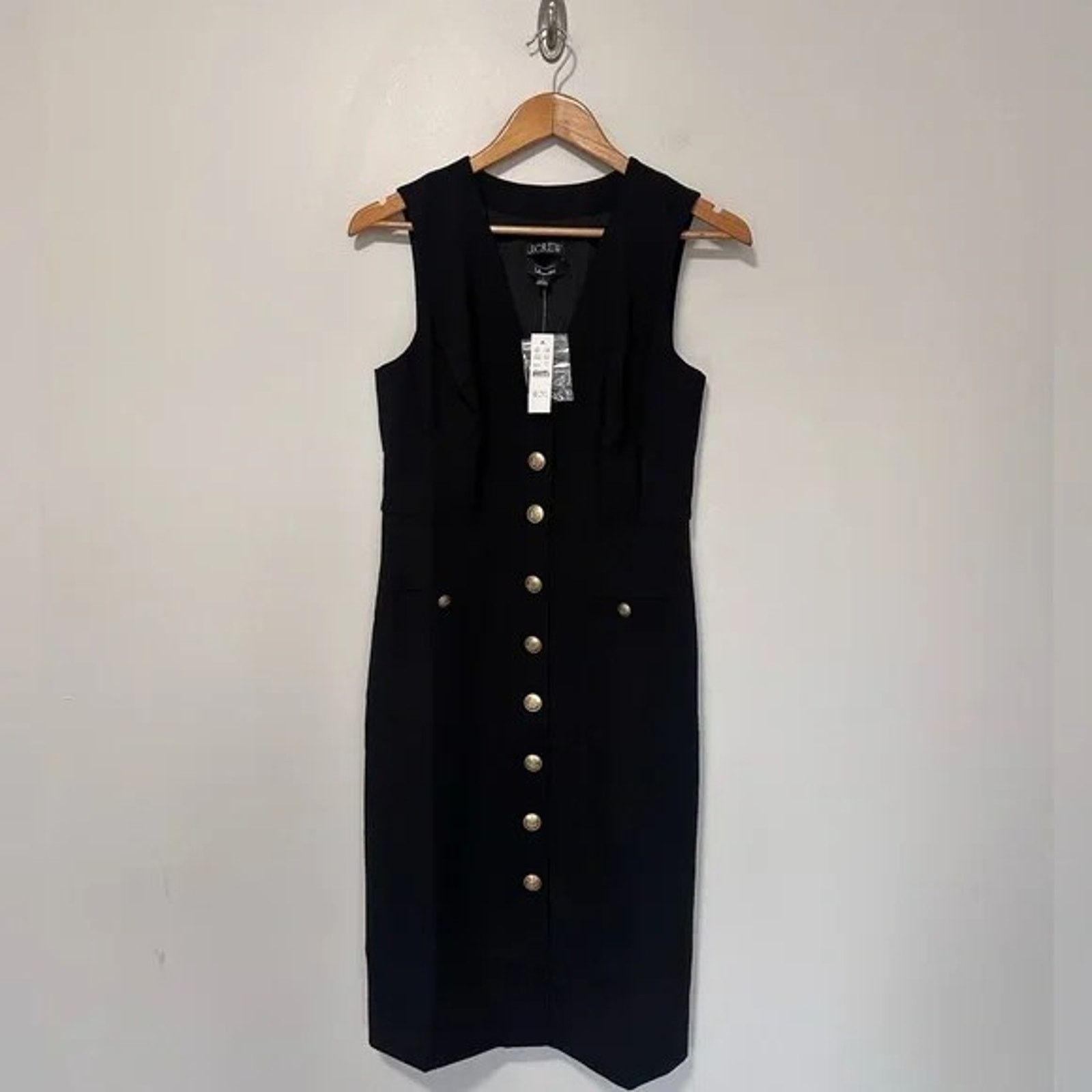 J.Crew J. Crew Buttoned sheath dress in Italian stretch wool blend Size XS / US 0-2 / IT 36-38 - 5 Thumbnail