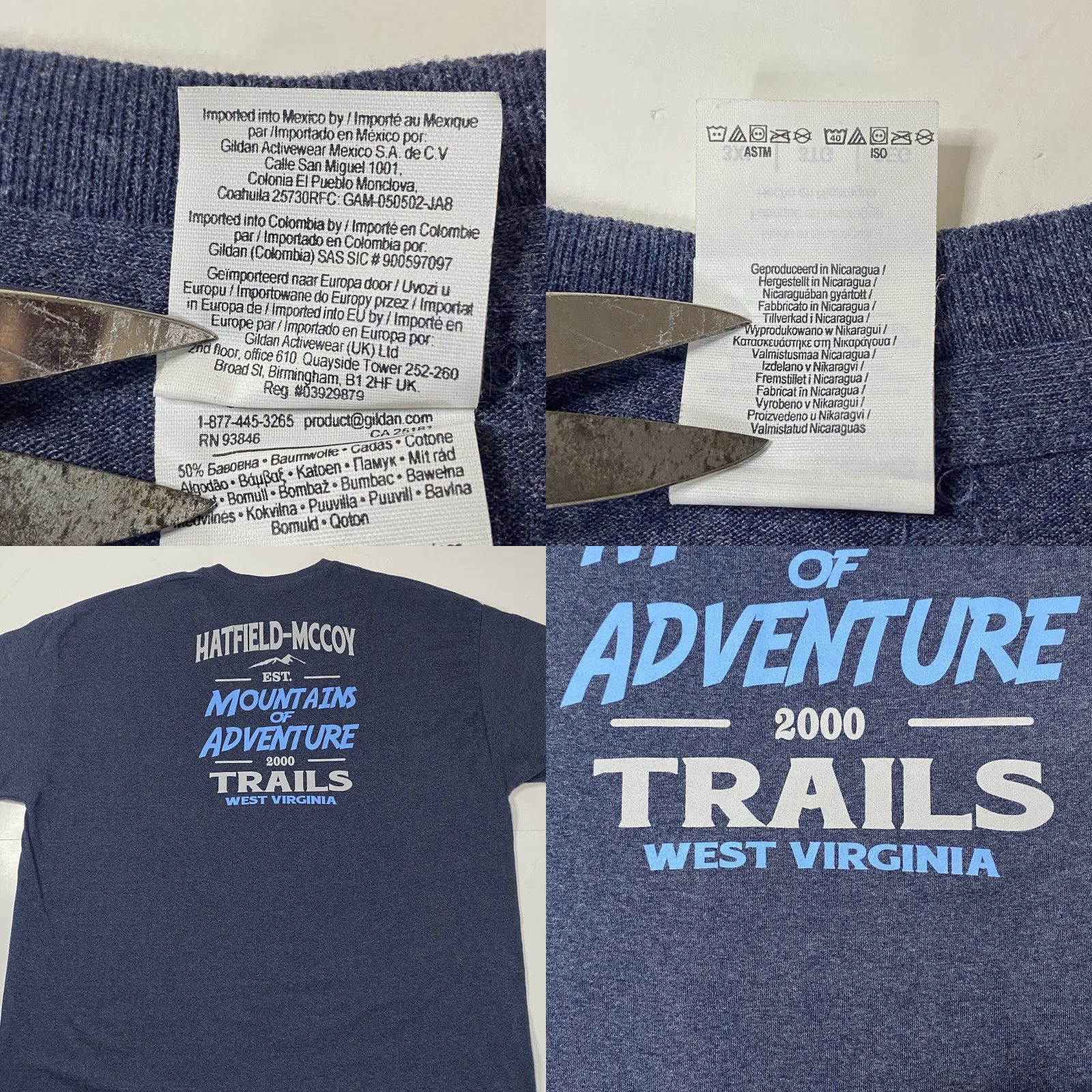 Gildan HATFIELD-McCOY TRAILS West Virginia Mens 3XLT T Shirt Graphic Tee Crew Neck Short Sleeve Multicolor Cotton Gildan Big & Tall 3XL 3TG 3EG Size US XXL / EU 58 / 5 - 10 Thumbnail