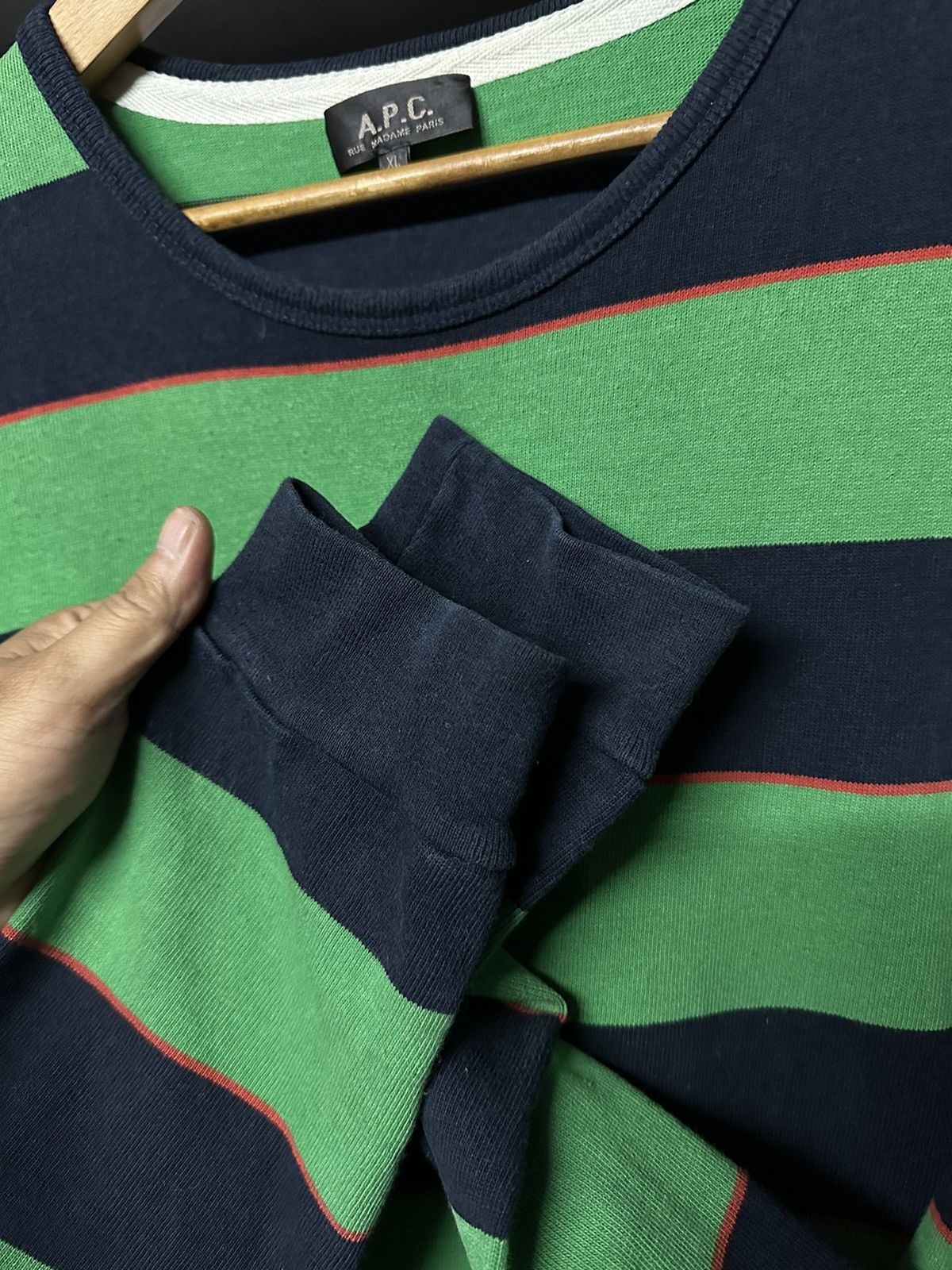 A.P.C. × Vintage Vintage APC Stripe Sweatshirt Size US M / EU 48-50 / 2 - 4 Thumbnail
