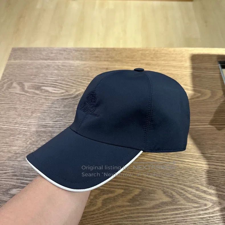 Loro Piana size 60 Emblem embroidered baseball cap