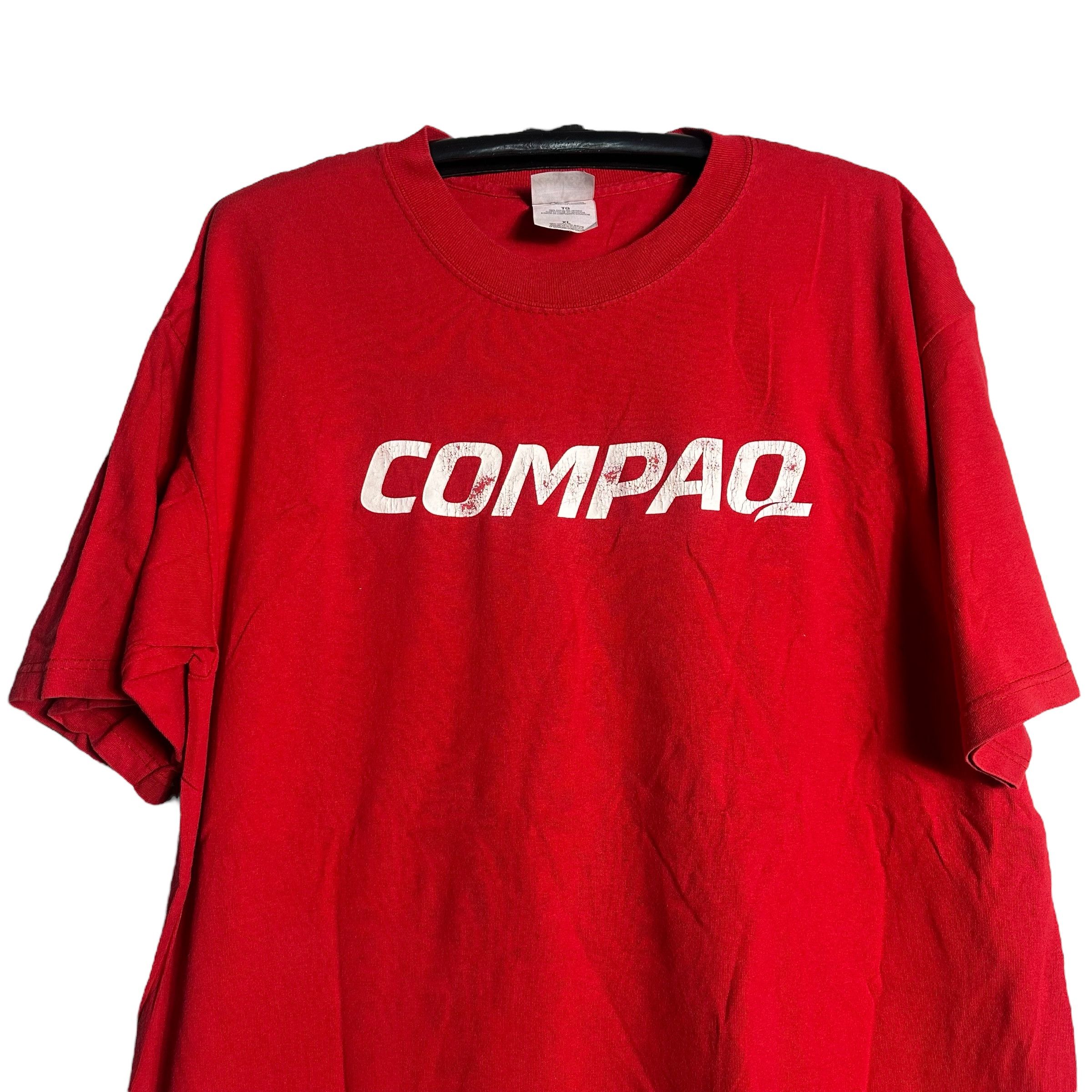 Microsoft 🔥RARE🔥Vintage Compaq Microsoft Spell Out T-shirt Size US XL / EU 56 / 4 - 2 Thumbnail