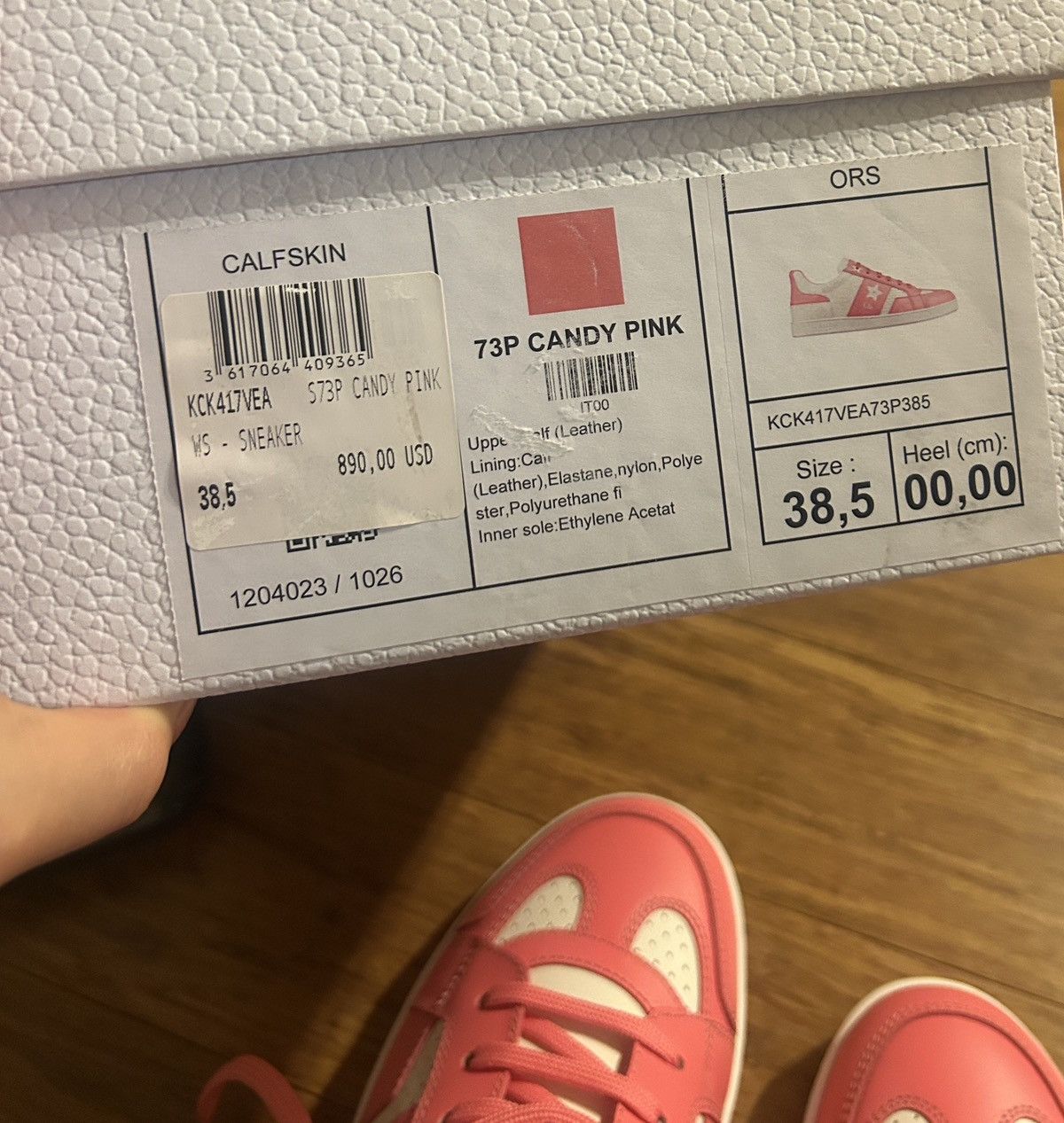 Dior Dior DIORIVIERA DIOR STAR SNEAKER White and Candy Pink Size US 8.5 / IT 38.5 - 9 Thumbnail