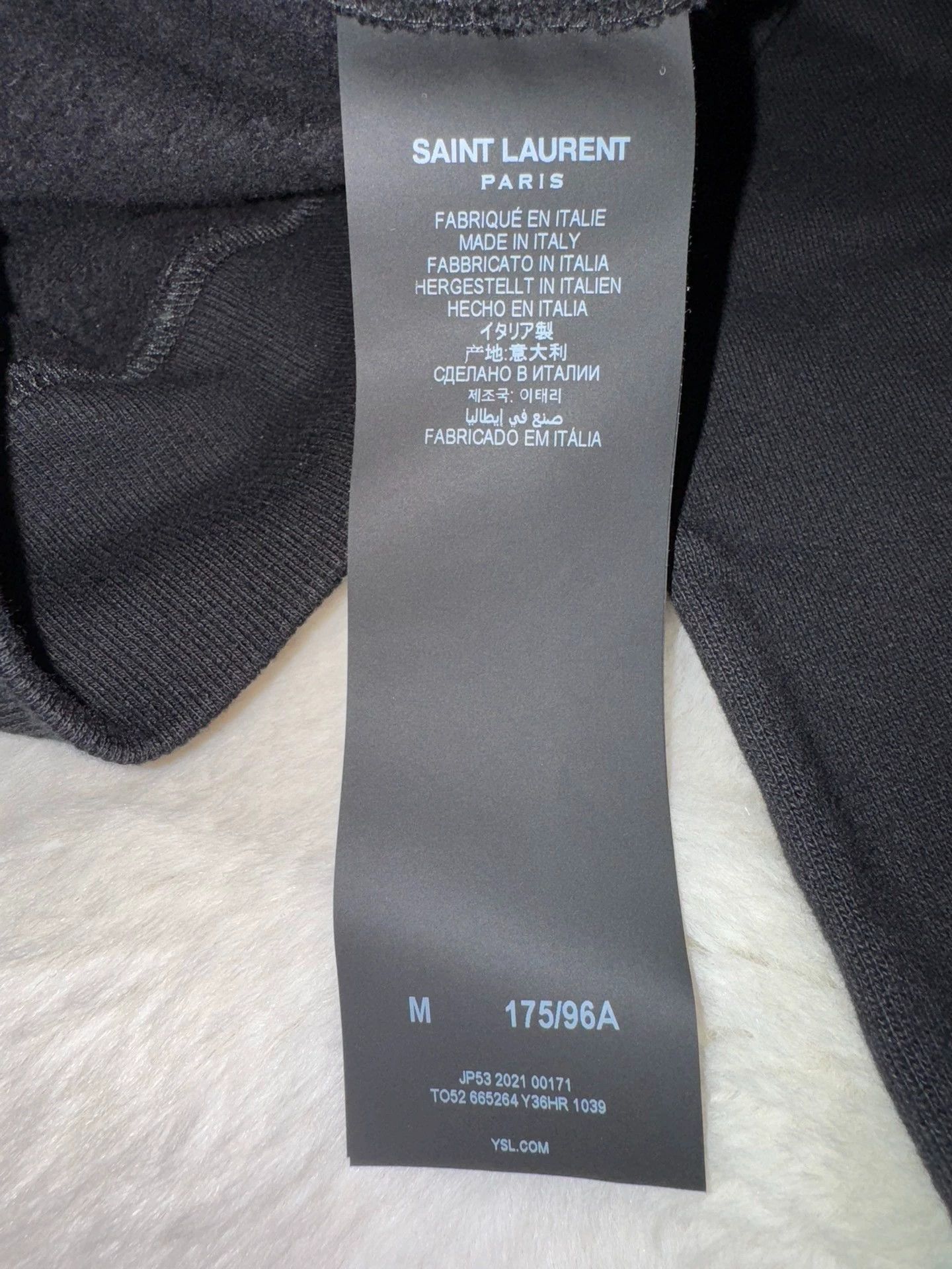 Saint Laurent Paris Saint Laurent SLP brand new black and gold logo sweatshirt Size US M / EU 48-50 / 2 - 7 Thumbnail
