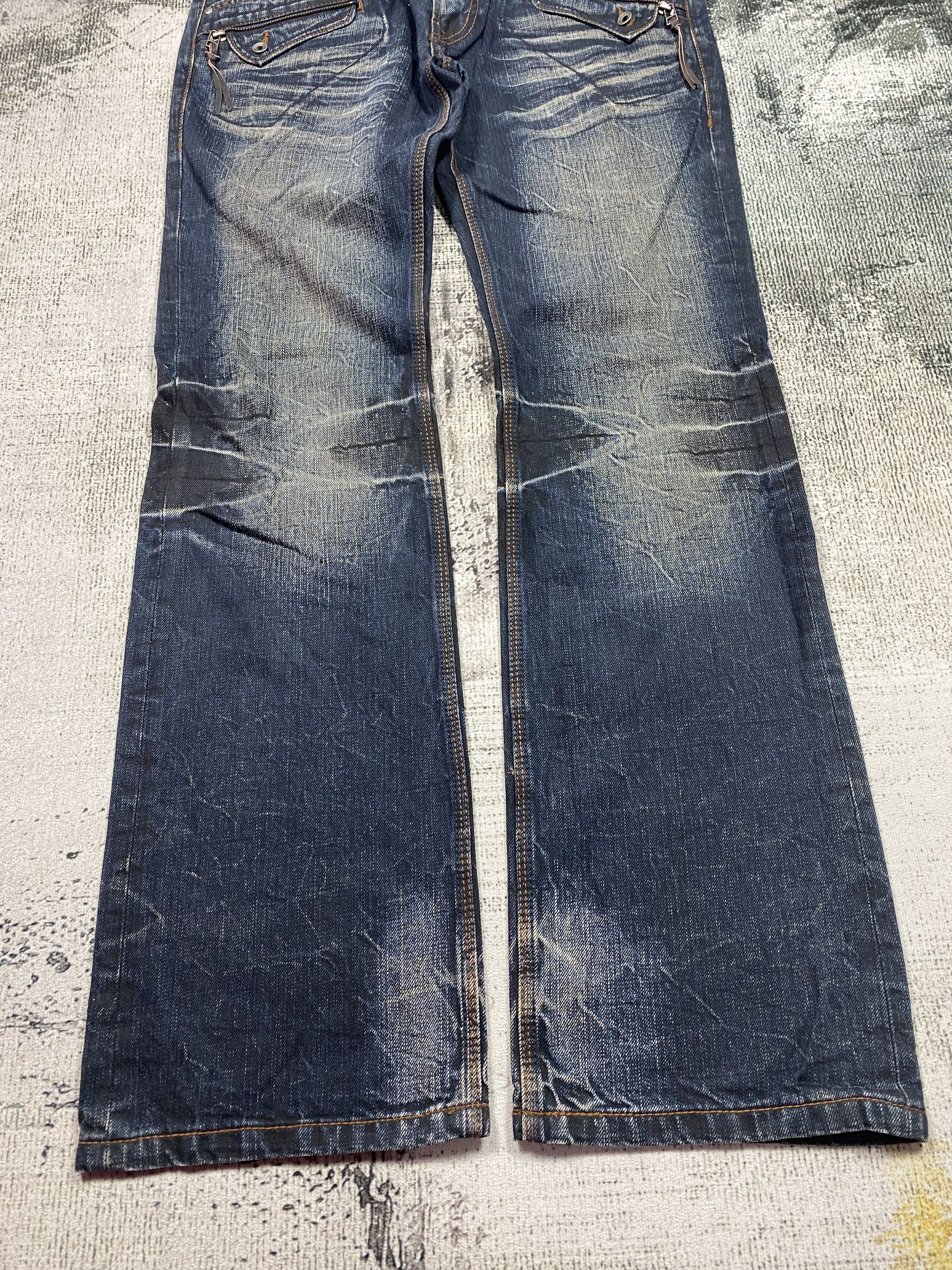 Japanese Brand × Nicole Club Japanese Bootcut Pants Rusty Whiskers Distressed Denim Size US 32 / EU 48 - 10 Thumbnail