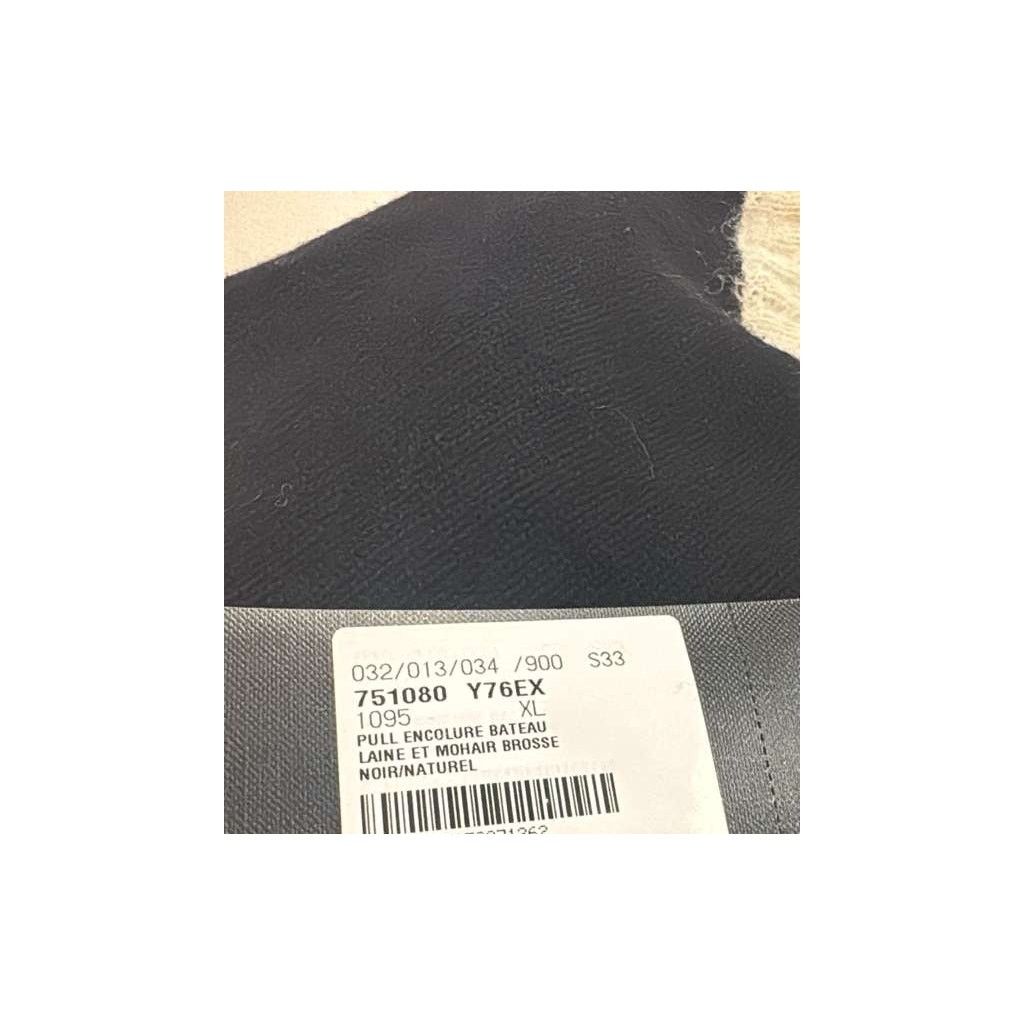 Saint Laurent Paris o1rshd1 Pull Encolure Sweatshirt Sweater Mohair in Black Size US XL / EU 56 / 4 - 18 Thumbnail