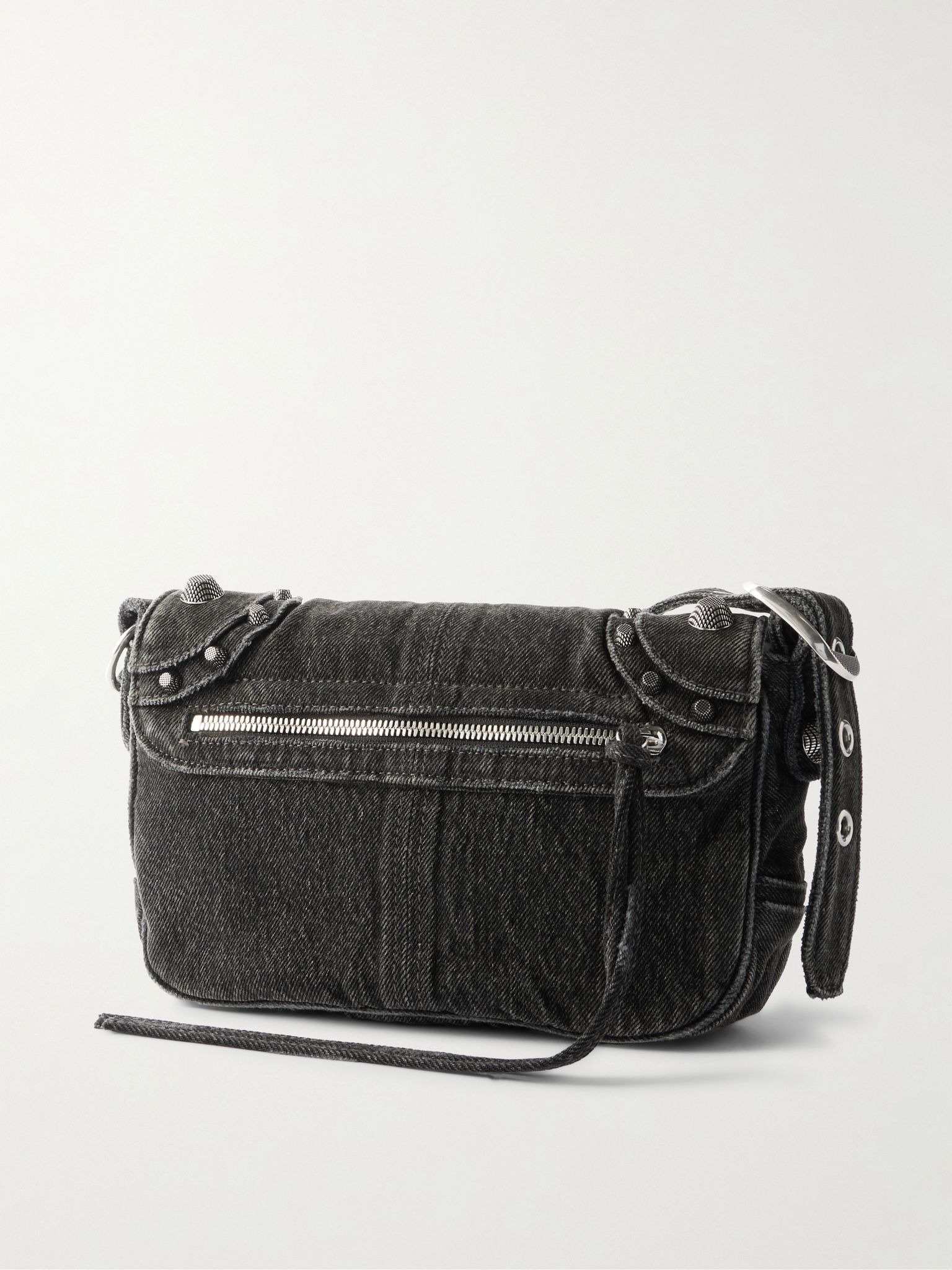 Balenciaga o1s1rm0226 Size: OS / Le Cagole XS Studded Washed-Denim Bag Size ONE SIZE - 3 Thumbnail