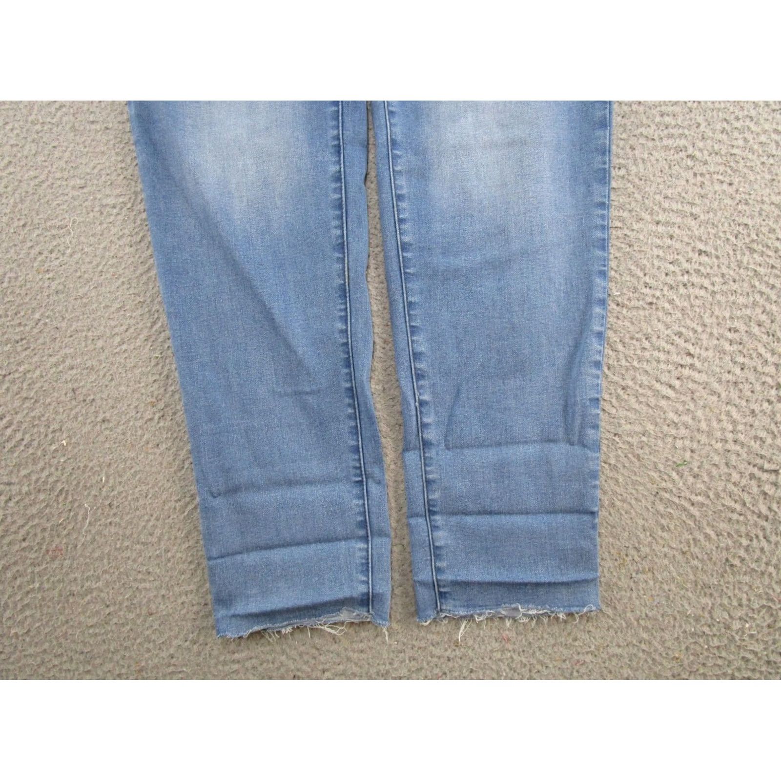 Vintage Kancan Jeans Womens Mid Rise Medium Wash Skinny Blue Stretch Denim Size 15/31 Slim 5-Pocket Design Button Zip Womens Clothing Size 24" / US 00 / IT 34 - 2 Thumbnail