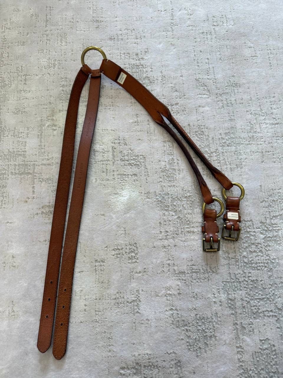 Lauren Ralph Lauren Ralph Lauren Genuine Leather Brown Double buckle rodeo Belt Size ONE SIZE - 2 Thumbnail