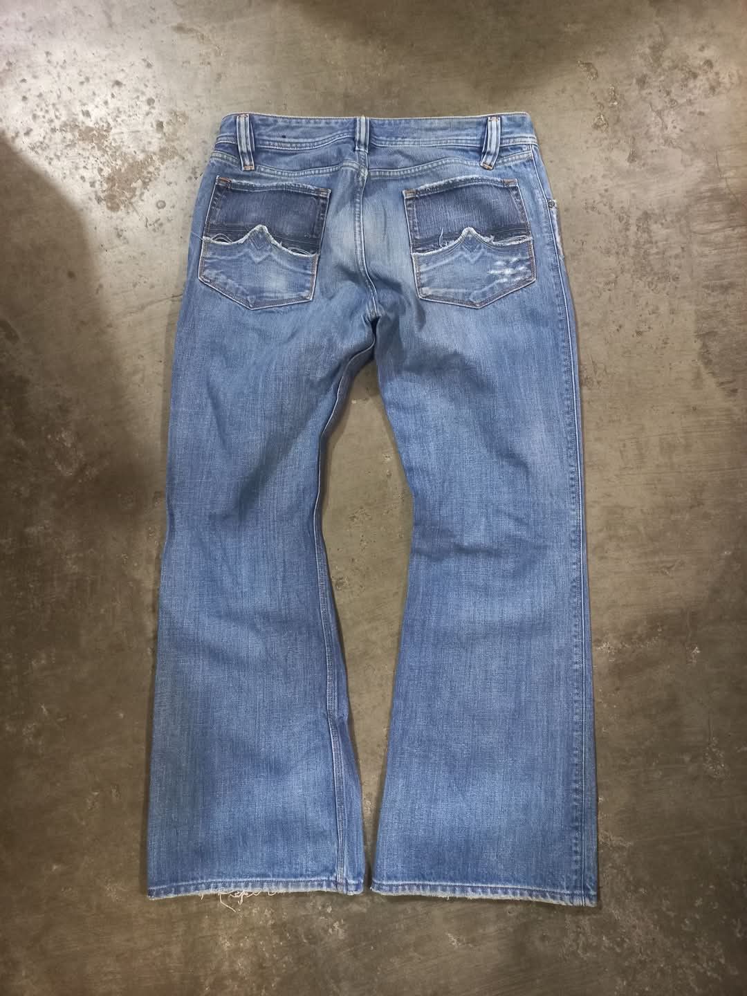 Beauty Beast × Hysteric Glamour × Japanese Brand 🎸Flare🎸japanese ripped punk jeans bootcut Size US 32 / EU 48 - 2 Thumbnail