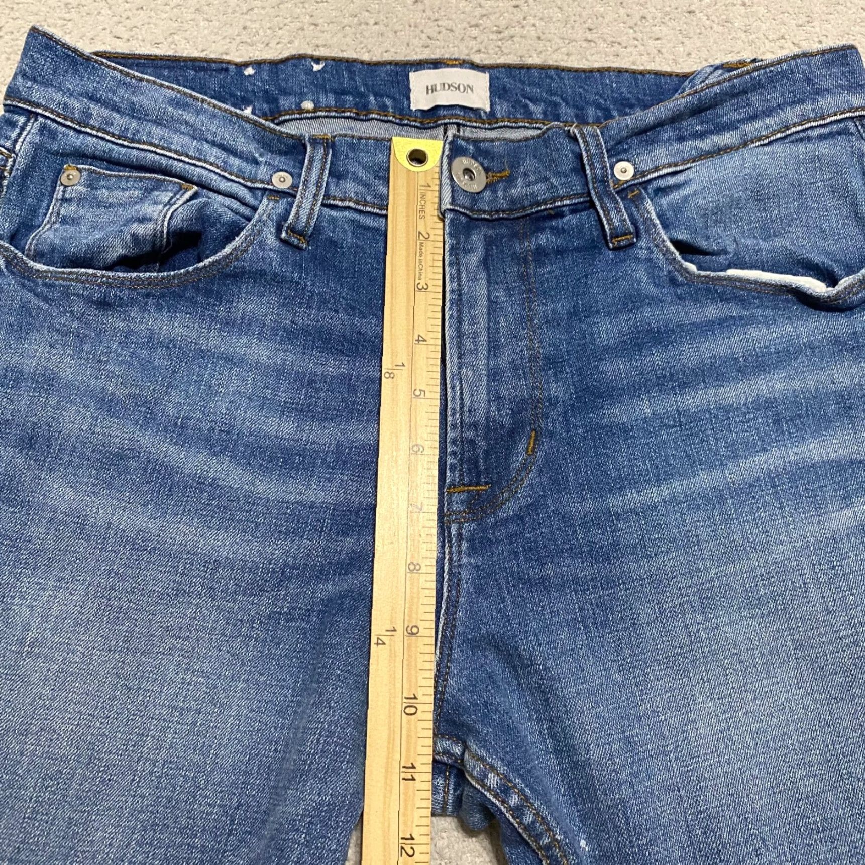 Hudson Hudson Jeans Blue Denim Medium Wash Slimming Relaxed 5-Pocket Design Pants Mens 33 Size US 33 - 7 Thumbnail