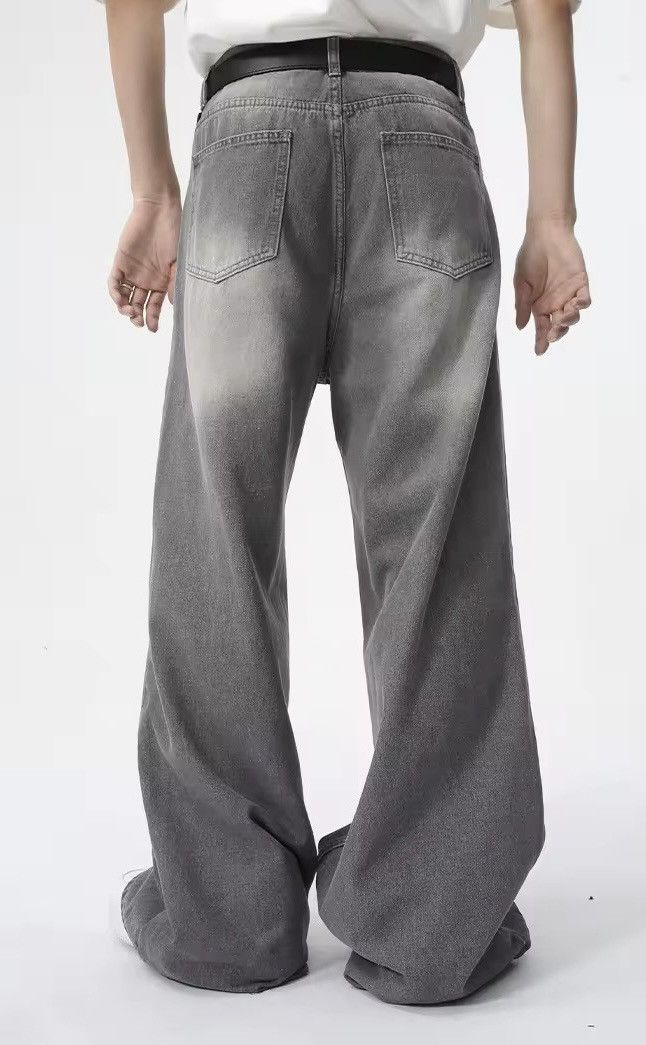 Designer × Vintage Retro Hole Washed Wide Leg Jeans Pants y2k Size US 30 / EU 46 - 6 Thumbnail