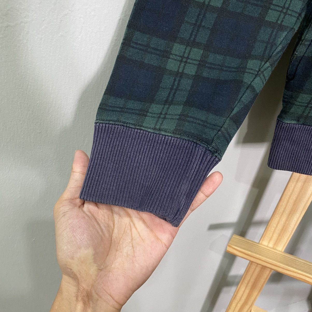 Polo Ralph Lauren VTG Polo Ralph Lauren Blackwatch Plaid Half-Zip Sweatshirt Size US M / EU 48-50 / 2 - 7 Thumbnail