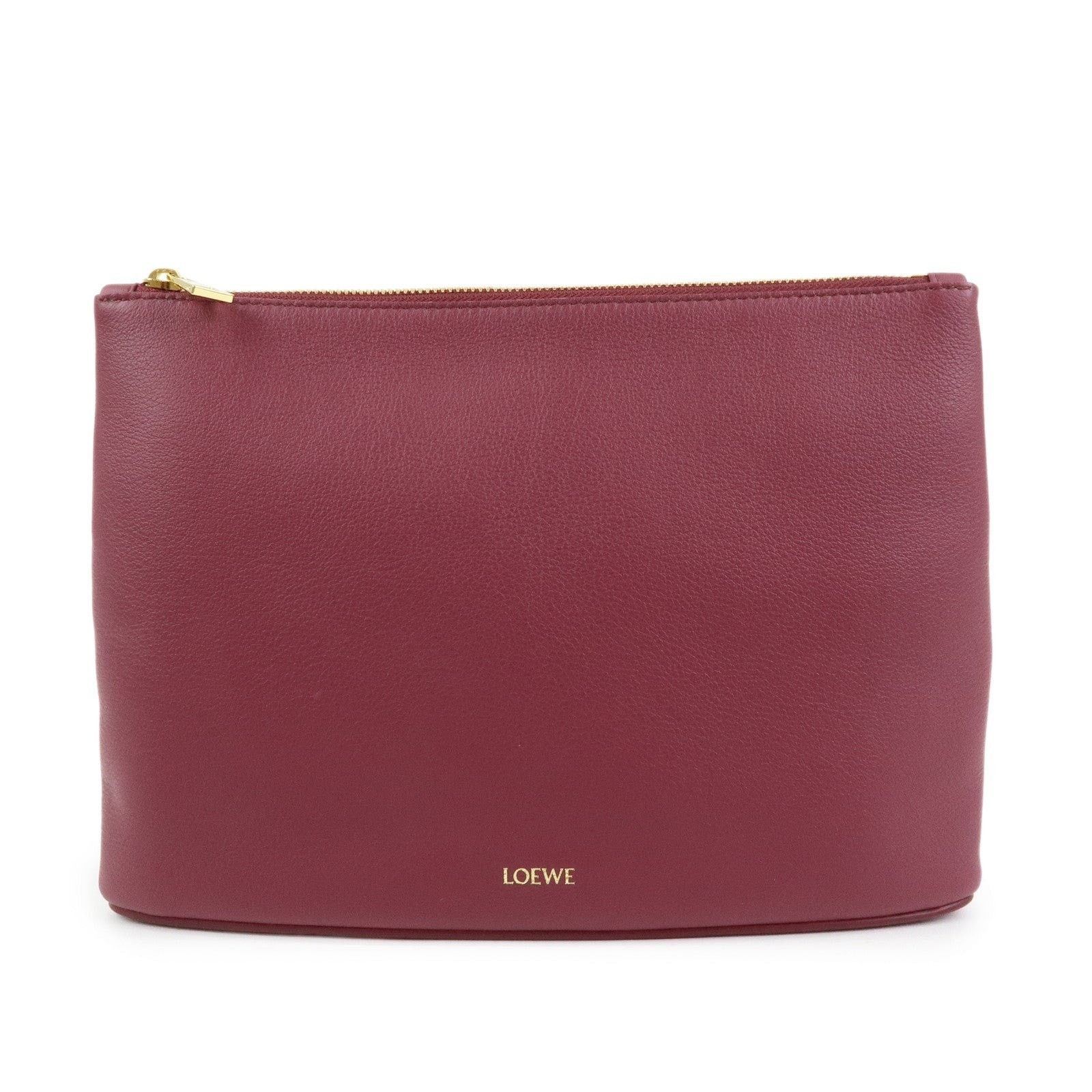 Loewe Loewe Nappa Leather Pouch Burgundy Size ONE SIZE - 1 Thumbnail