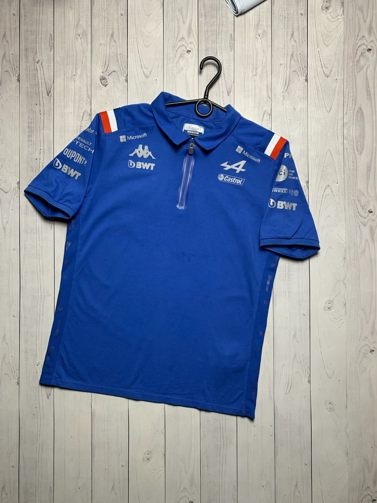 Racing polo Alpine BMW kappa rare size M blue logo