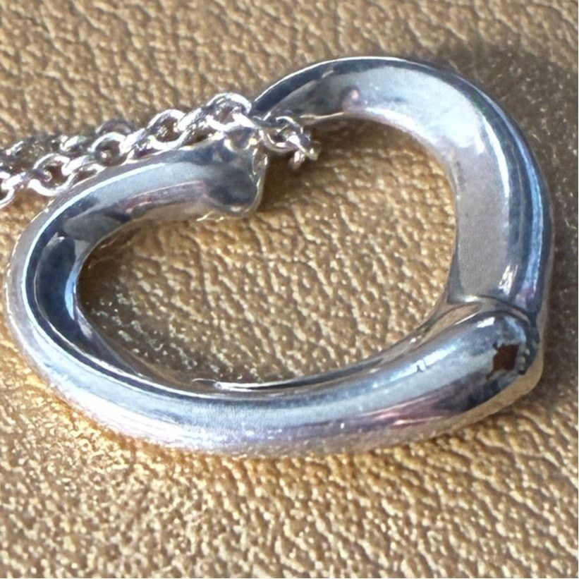 Tiffany & Co. Tiffany & Co Elsa Peretti Sterling Silver Heart Necklace Size ONE SIZE - 11 Thumbnail