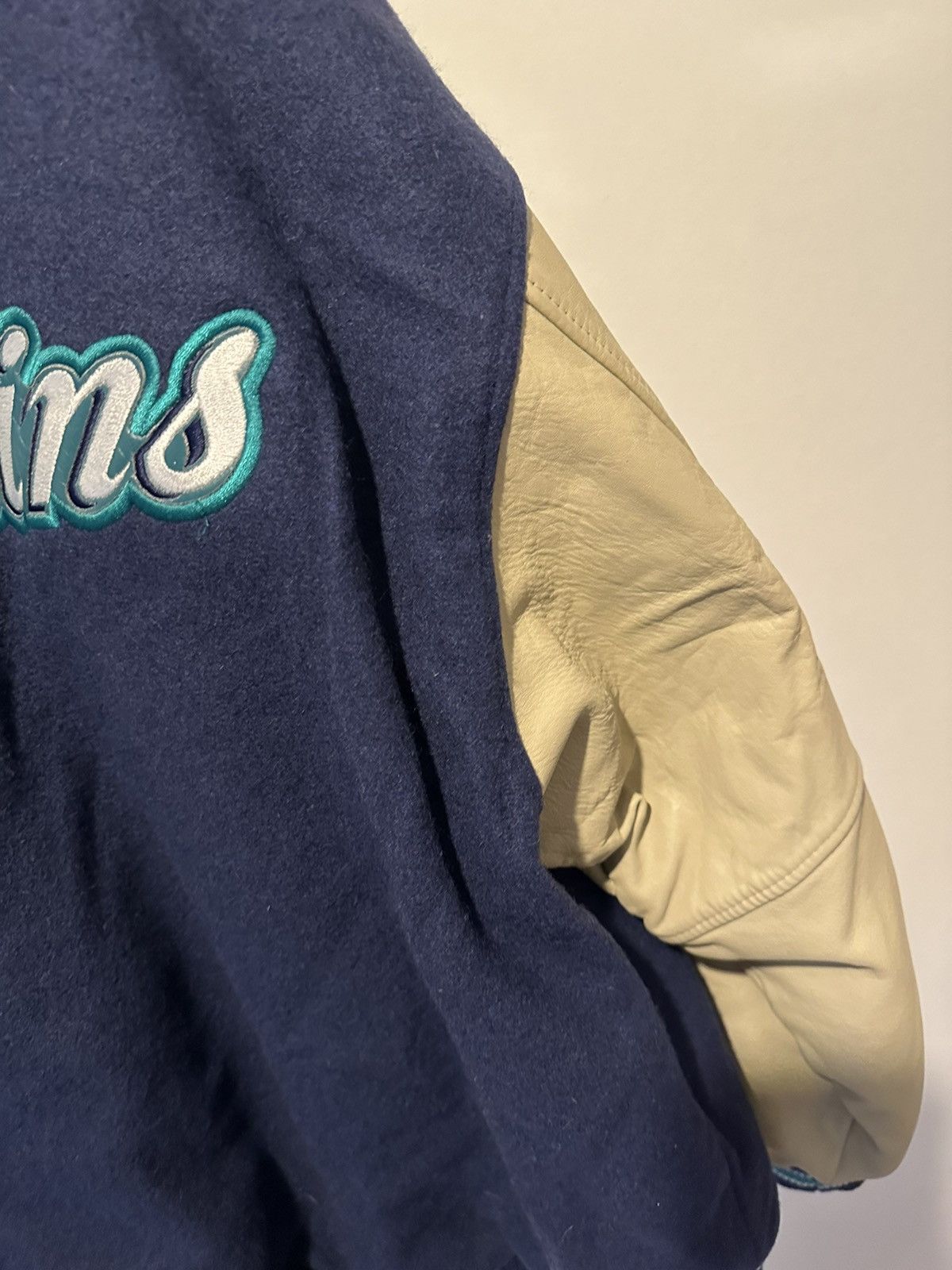 Nike Nike Lederjacke Miami Dolphins Size XL Leather Jacket Size US XL / EU 56 / 4 - 17 Thumbnail