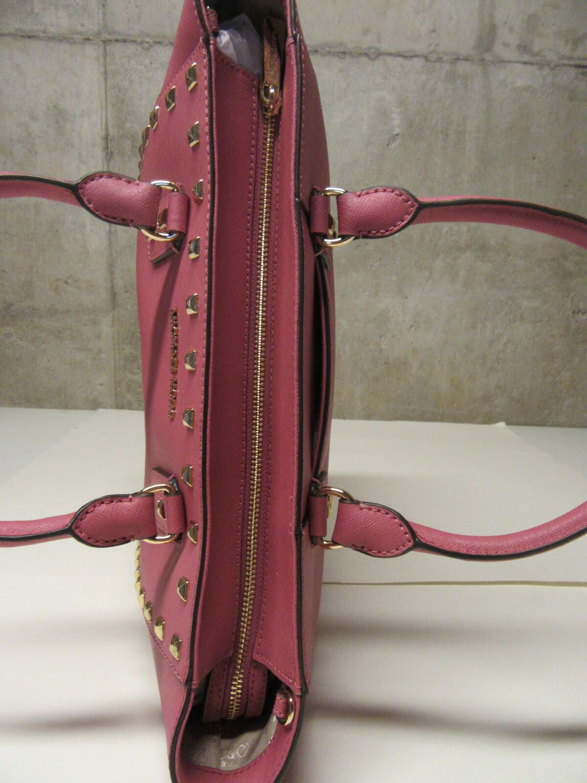 Michael Kors Michael Kors Sandrine Stud Saffiano Leather Studded Large Size ONE SIZE - 7 Thumbnail