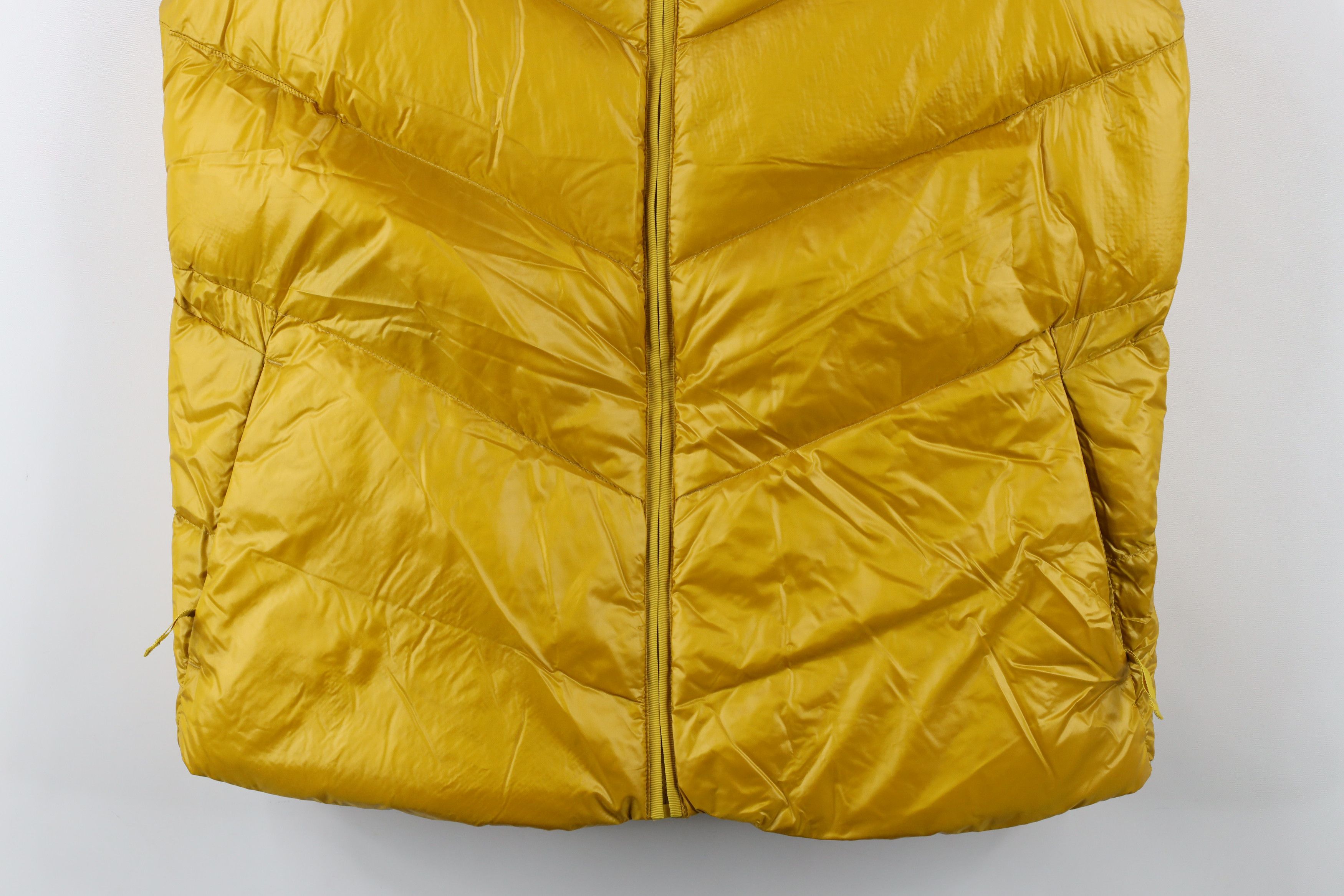 Athleta × Vintage Athleta Lofty Duck Down Full Zip Puffer Vest Jacket Gold Size M / US 6-8 / IT 42-44 - 3 Thumbnail