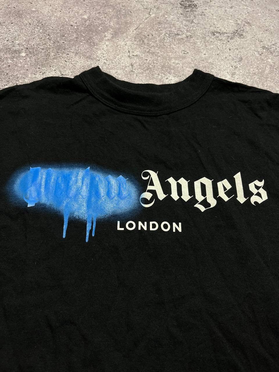 Palm Angels Palm Angels Sprayed Logo T-Shirt London Black/Blue Size US S / EU 44-46 / 1 - 3 Thumbnail