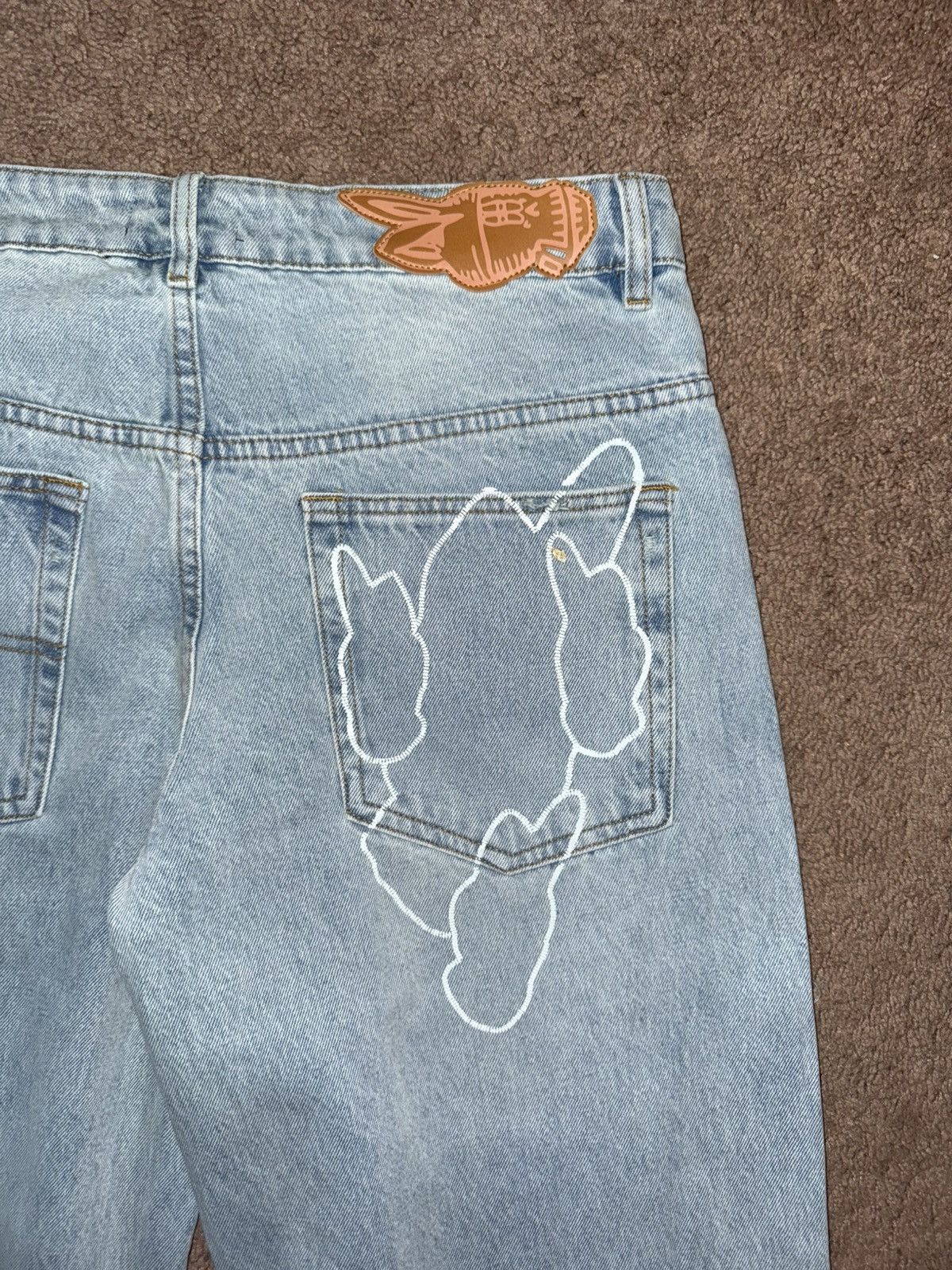 Kodone Kodone Skull Bunny Baggy Jeans Size US 32 / EU 48 - 3 Thumbnail