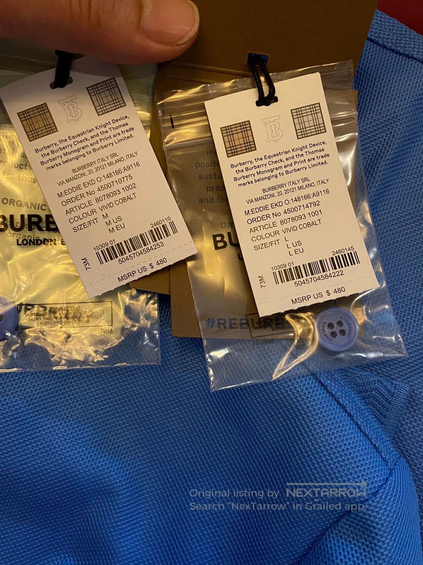 Burberry Blue Short. Size US L / EU 52-54 / 3 - 8 Thumbnail
