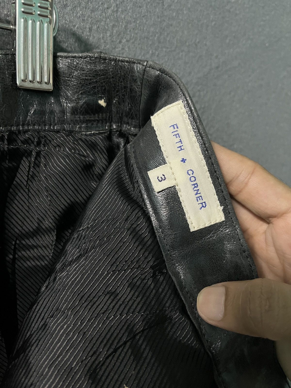 Japanese Brand Fifth Corner Cowhide Leather Pants Size US 30 / EU 46 - 8 Thumbnail