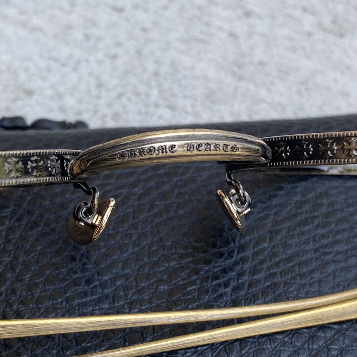 Chrome Hearts Chrome Hearts Honey Dipped Gold Bronze Glasses Size ONE SIZE - 6 Thumbnail